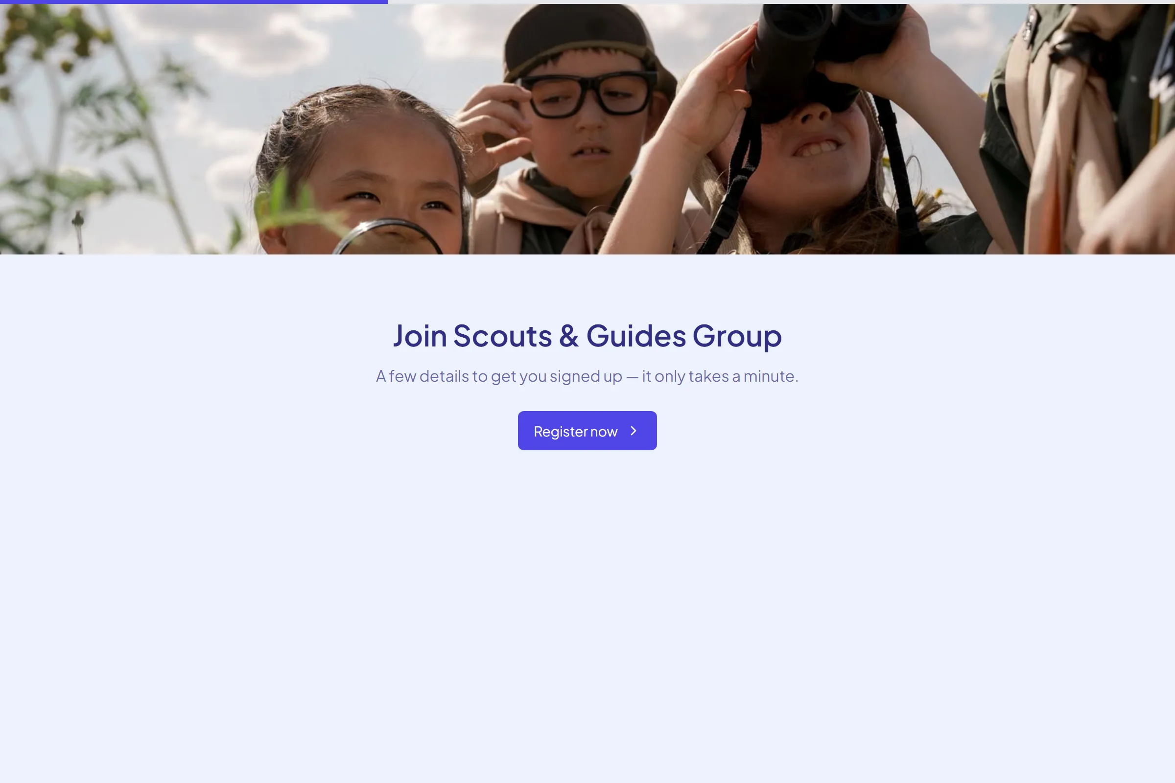 Scouts & Guides Group Volunteer Application template preview