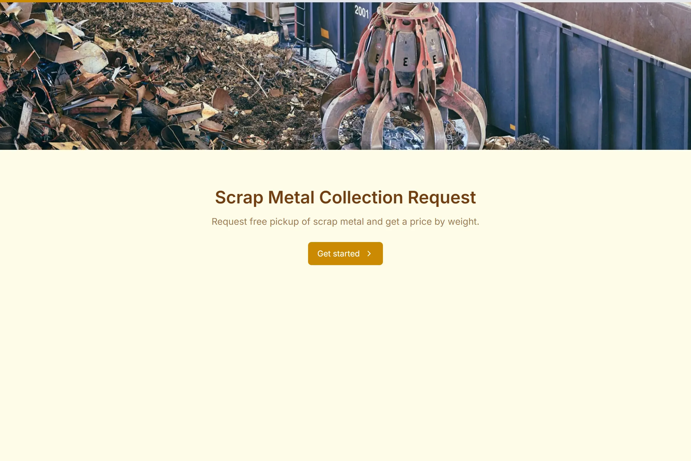 Scrap Metal Collection Request template preview