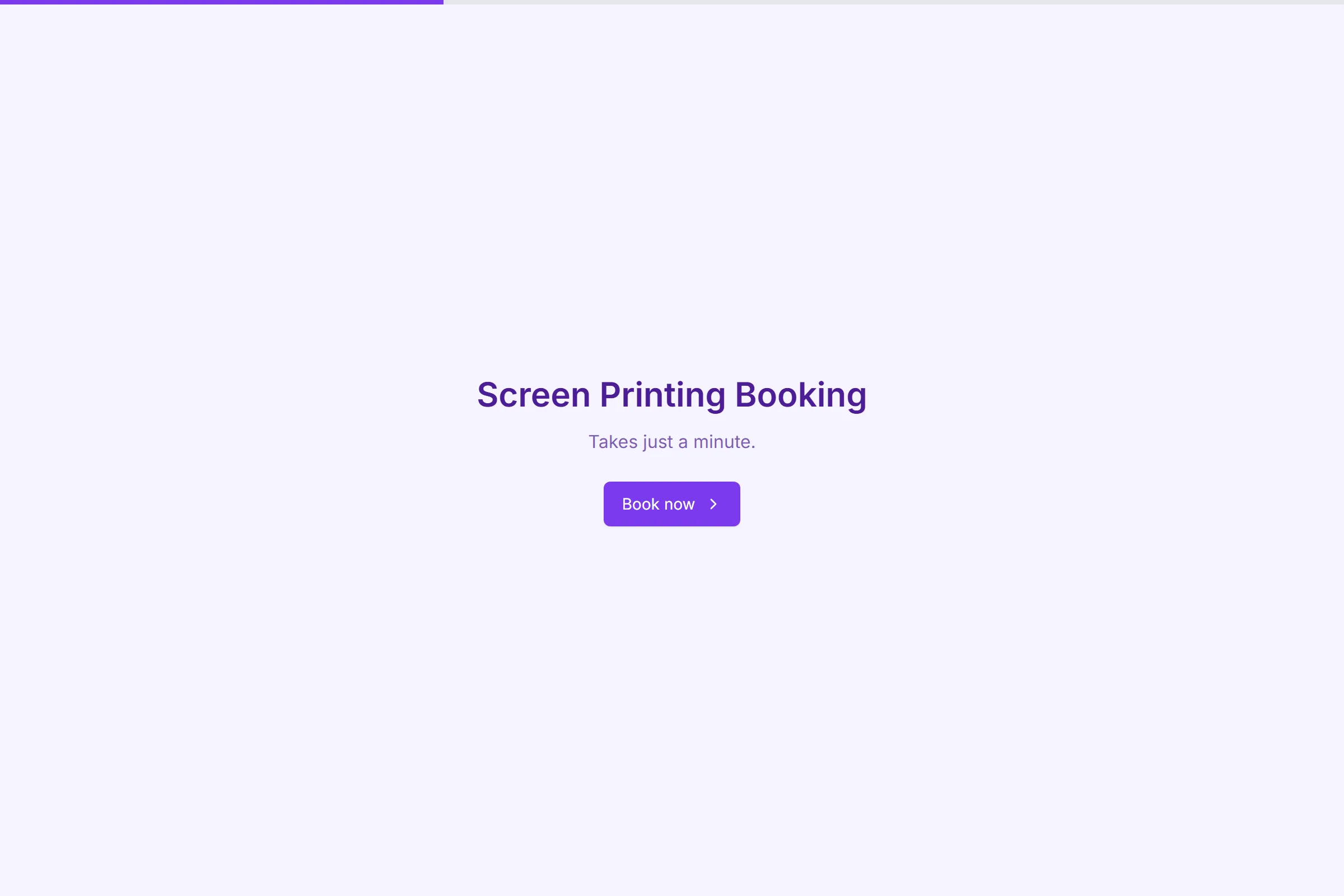 Screen Printing Booking template preview