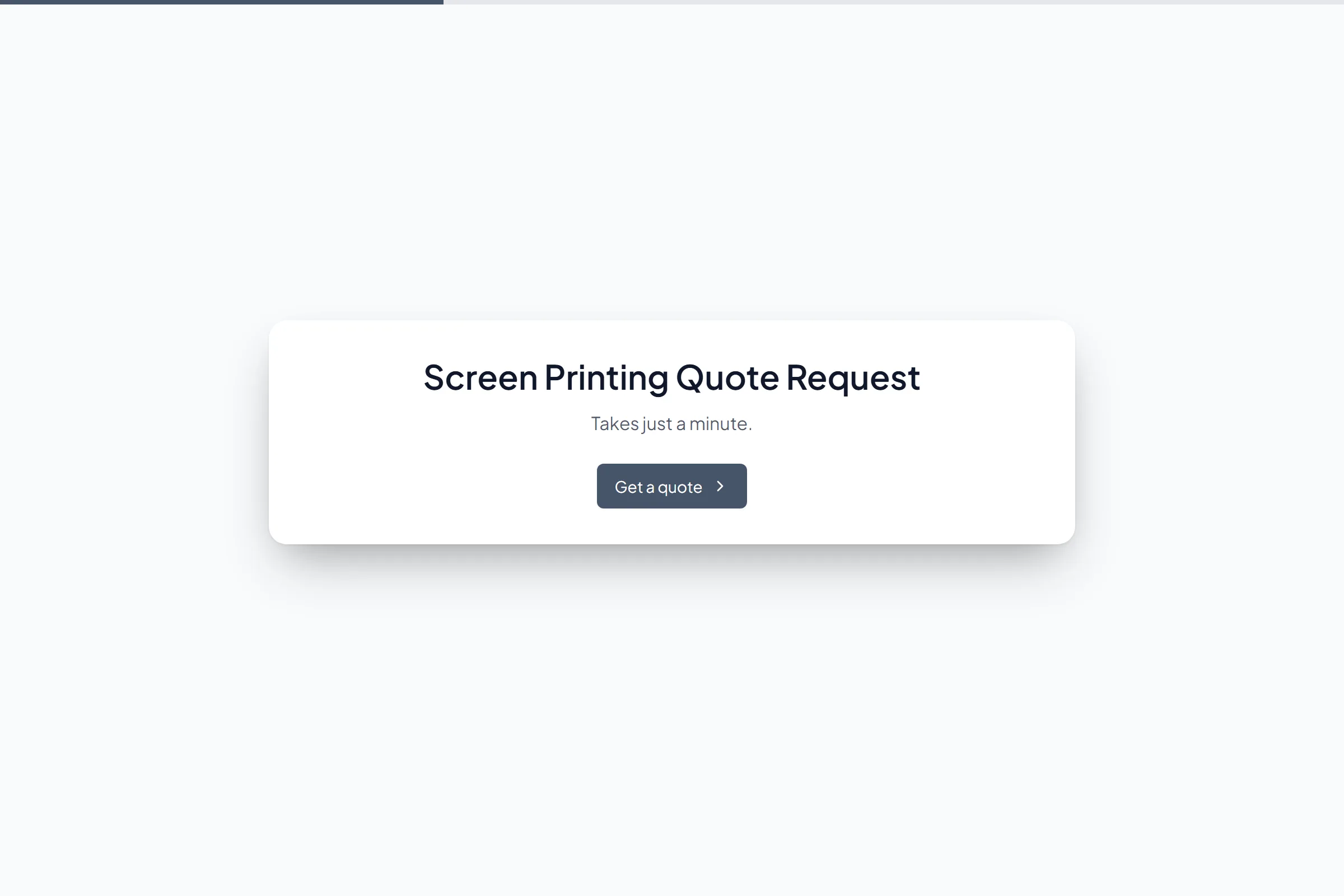 Screen Printing Quote Request template preview