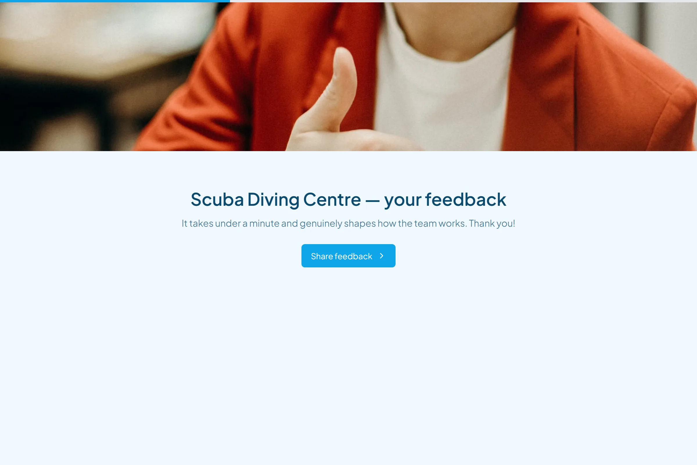 Scuba Diving Centre Satisfaction Survey template preview