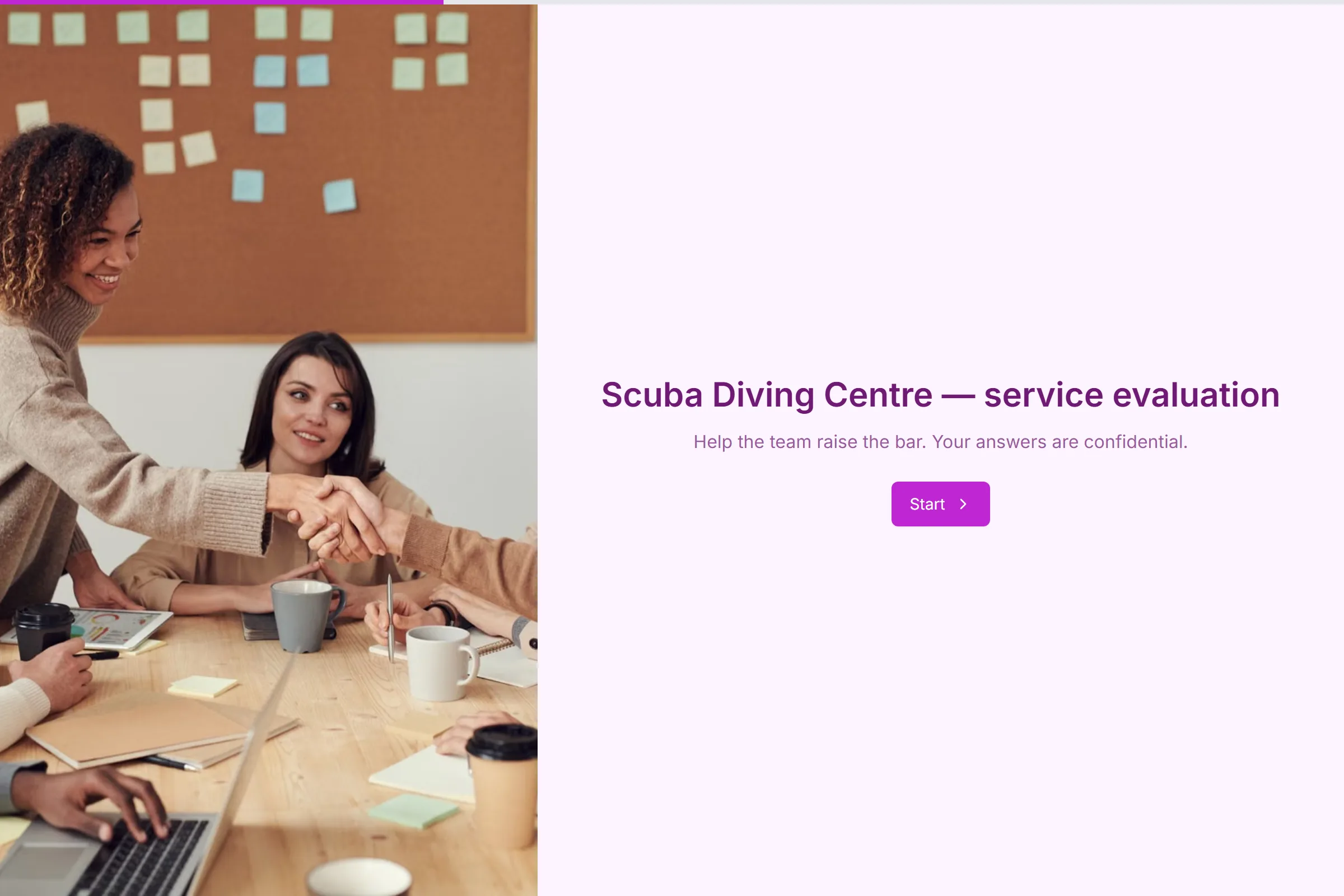 Scuba Diving Centre Service Evaluation template preview