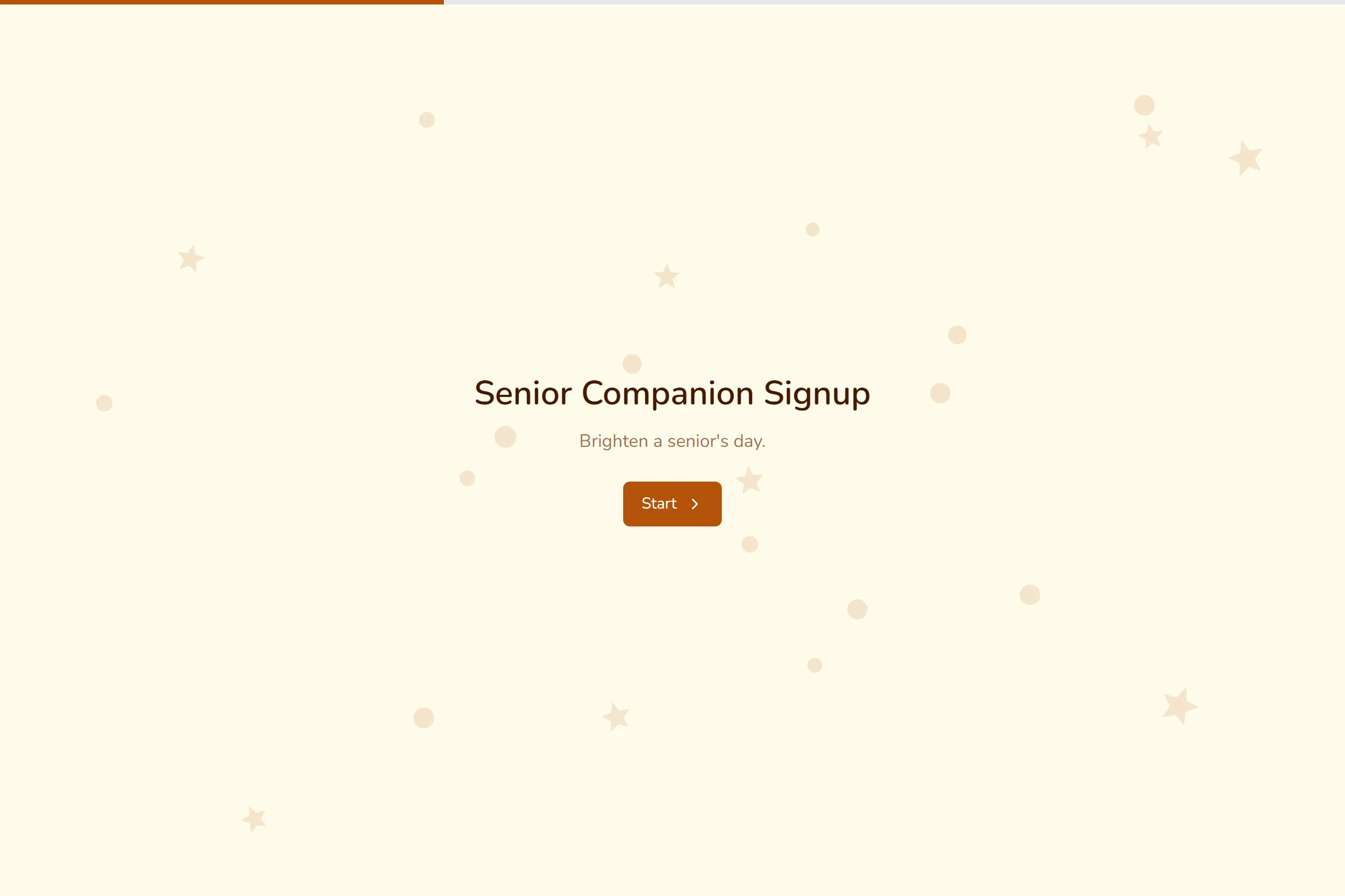 Senior Companion Signup template preview
