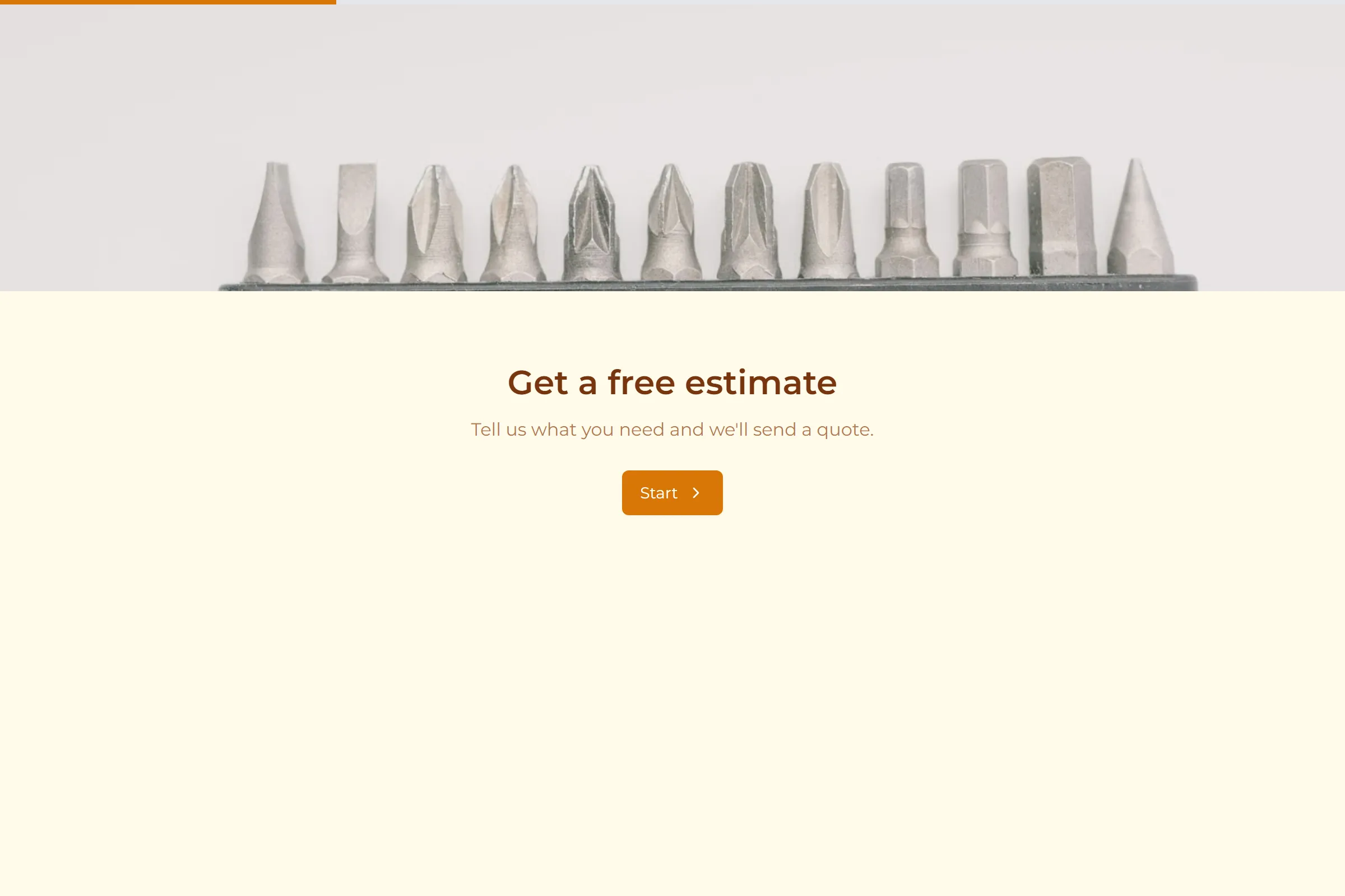 Service Estimate Request template preview