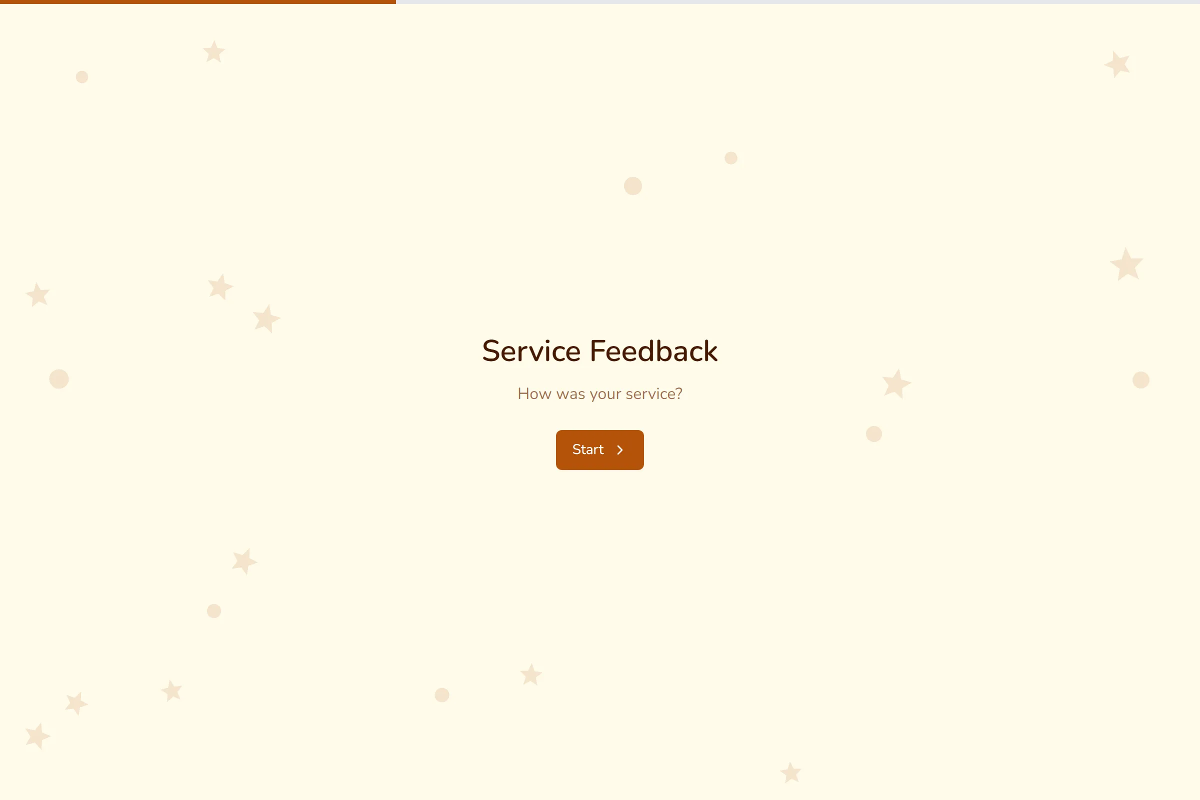 Service Feedback template preview