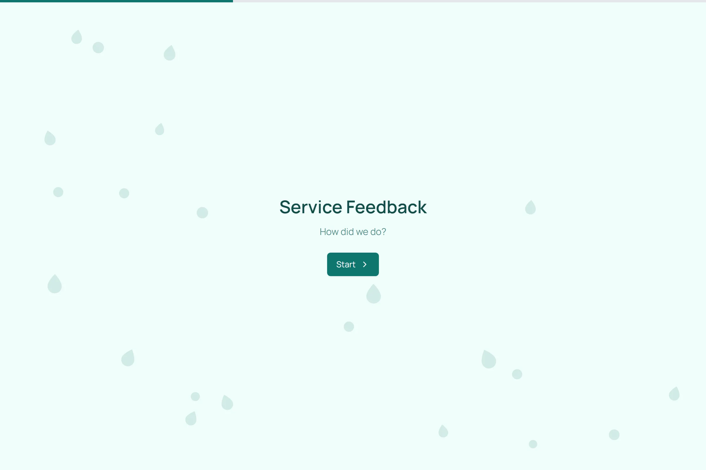 Service Feedback template preview
