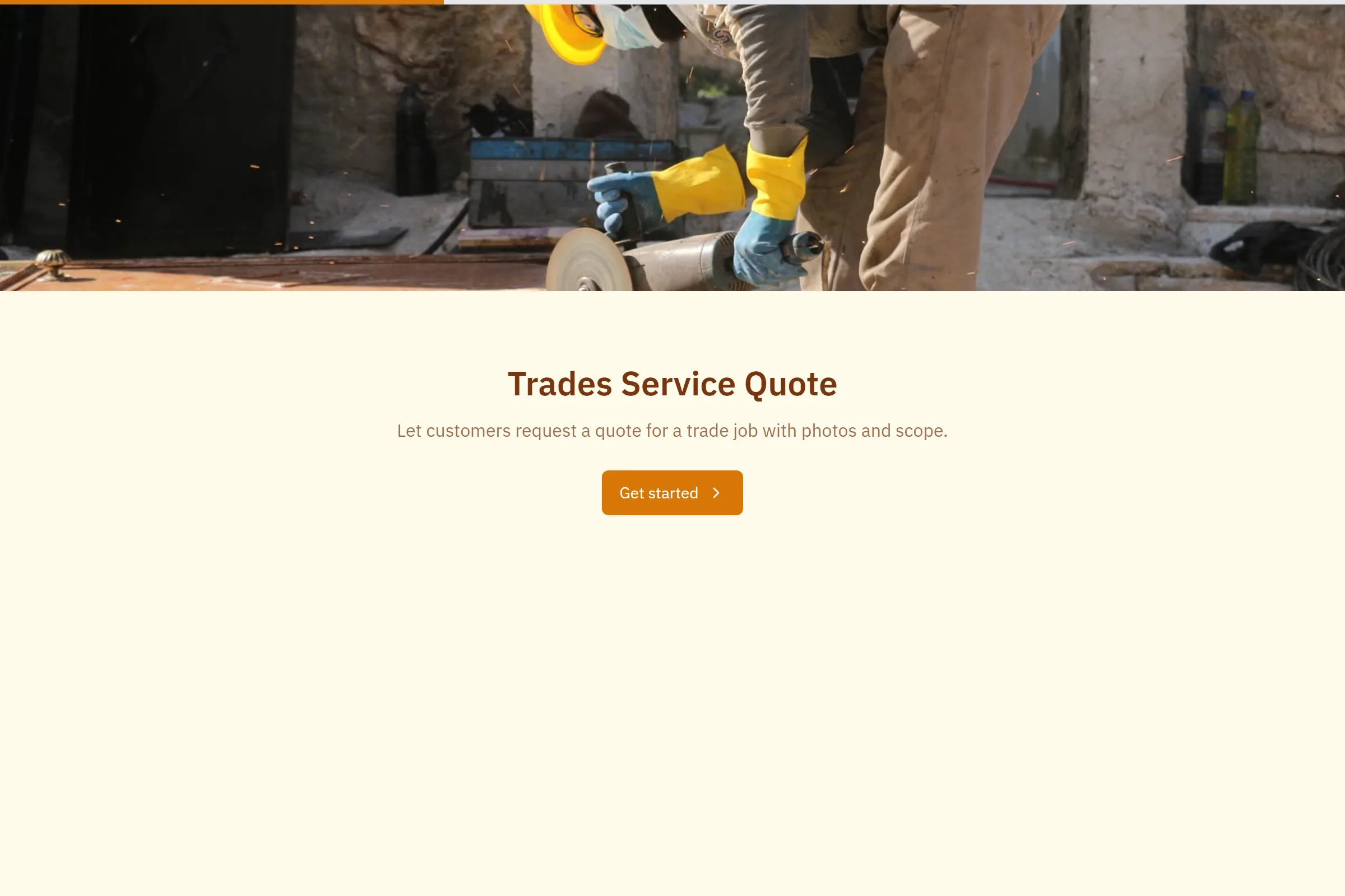 Trades Service Quote template preview