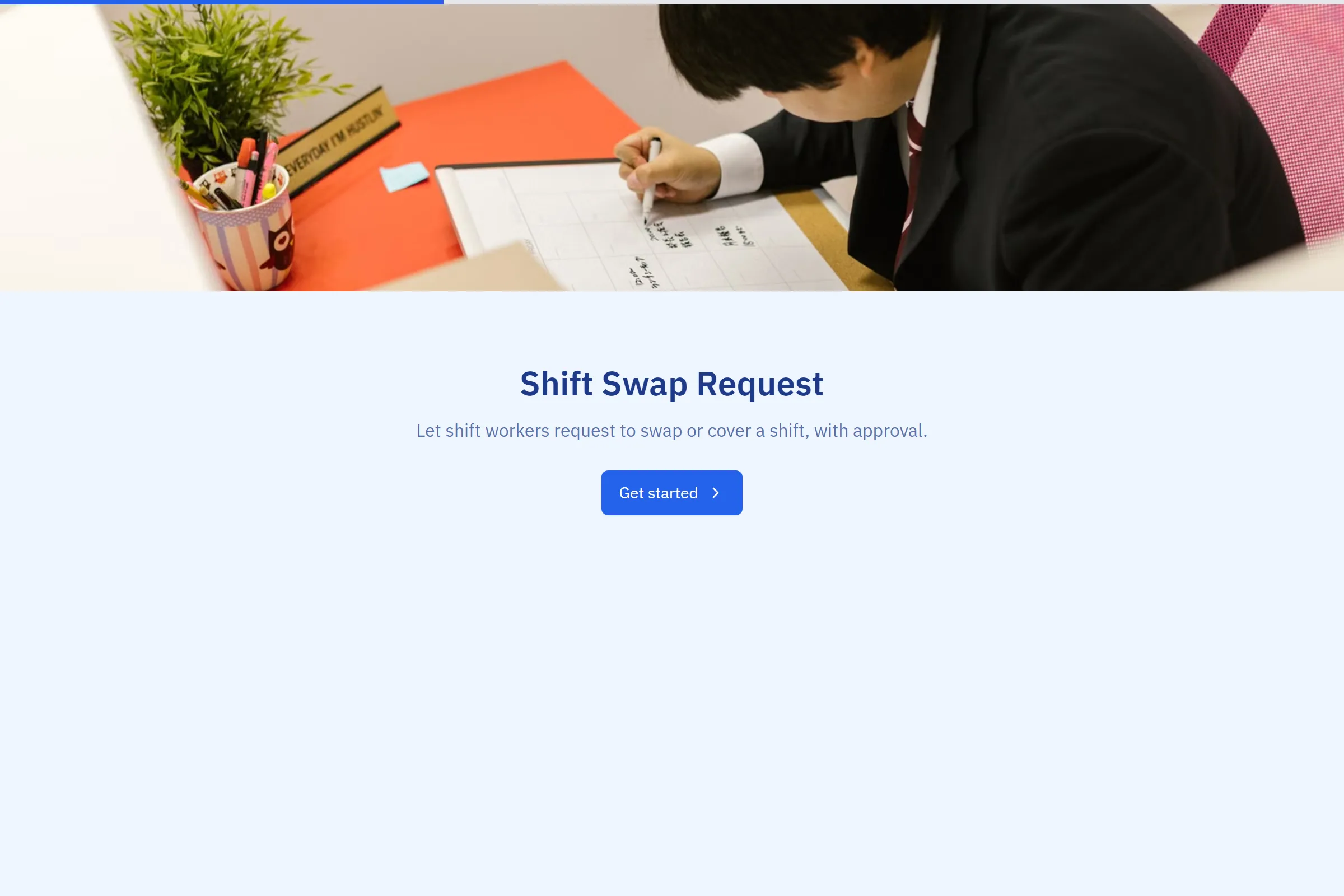 Shift Swap Request template preview