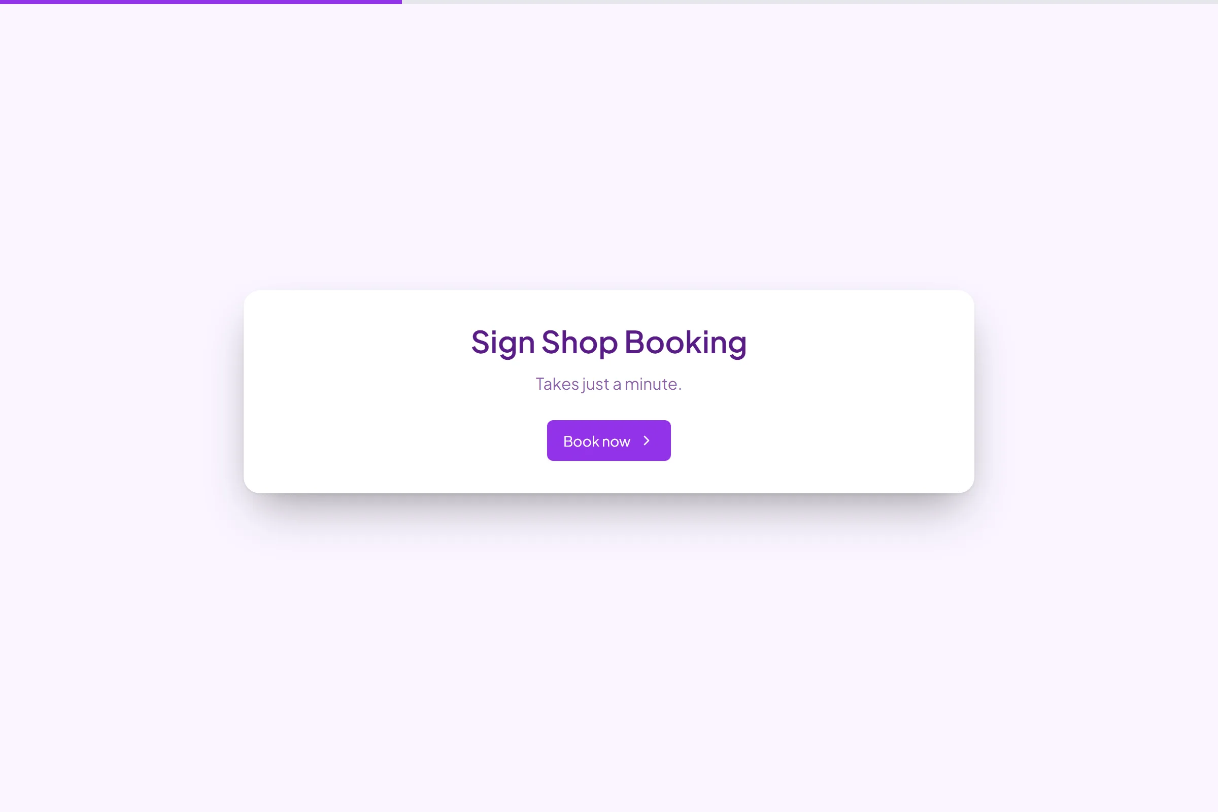 Sign Shop Booking template preview