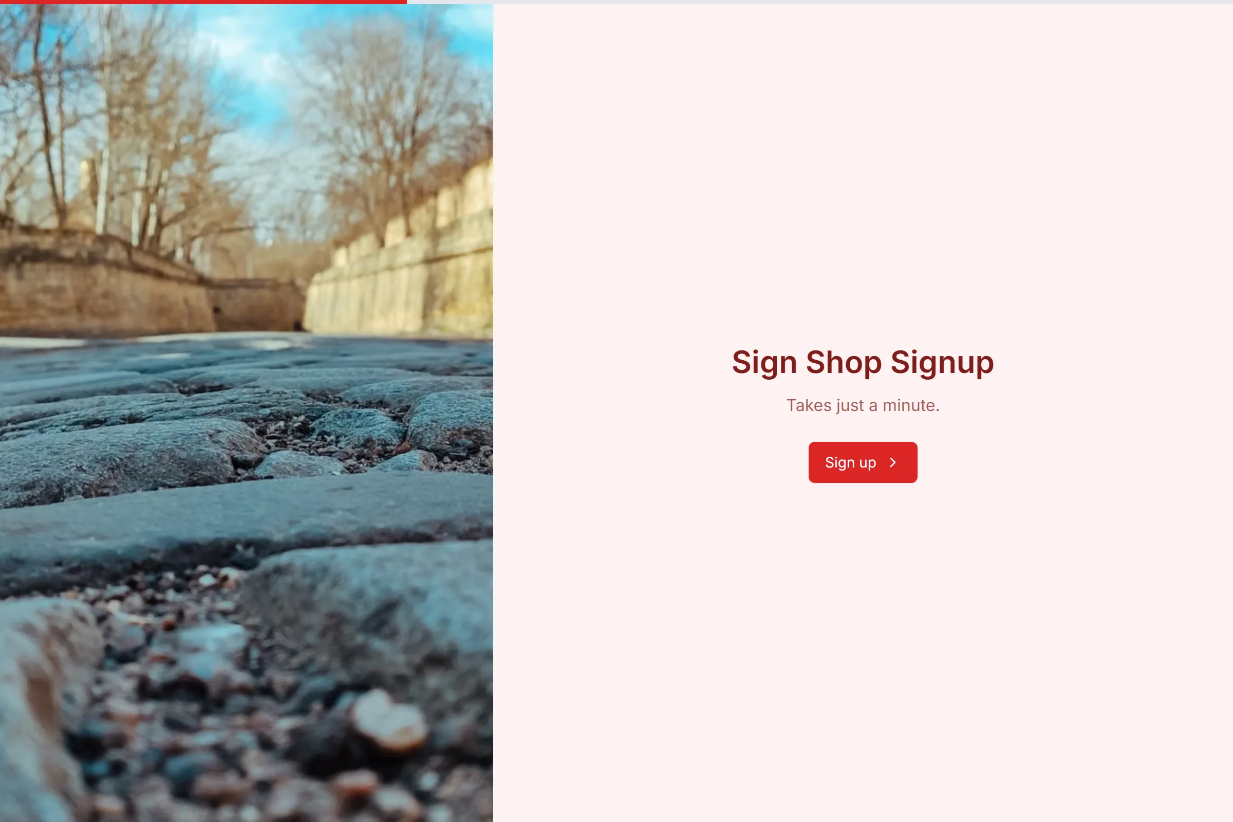 Sign Shop Signup template preview