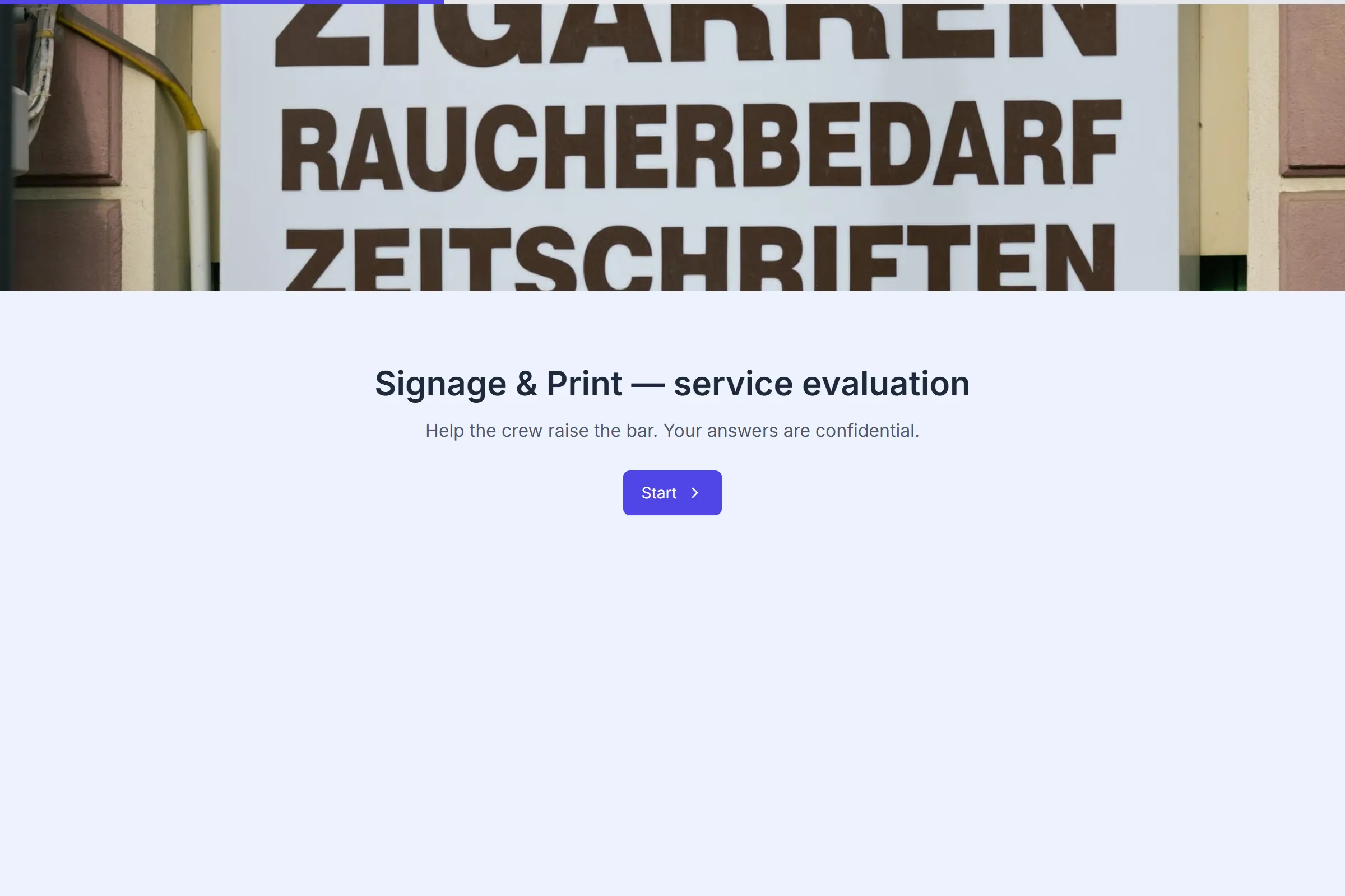 Signage & Print Service Evaluation template preview