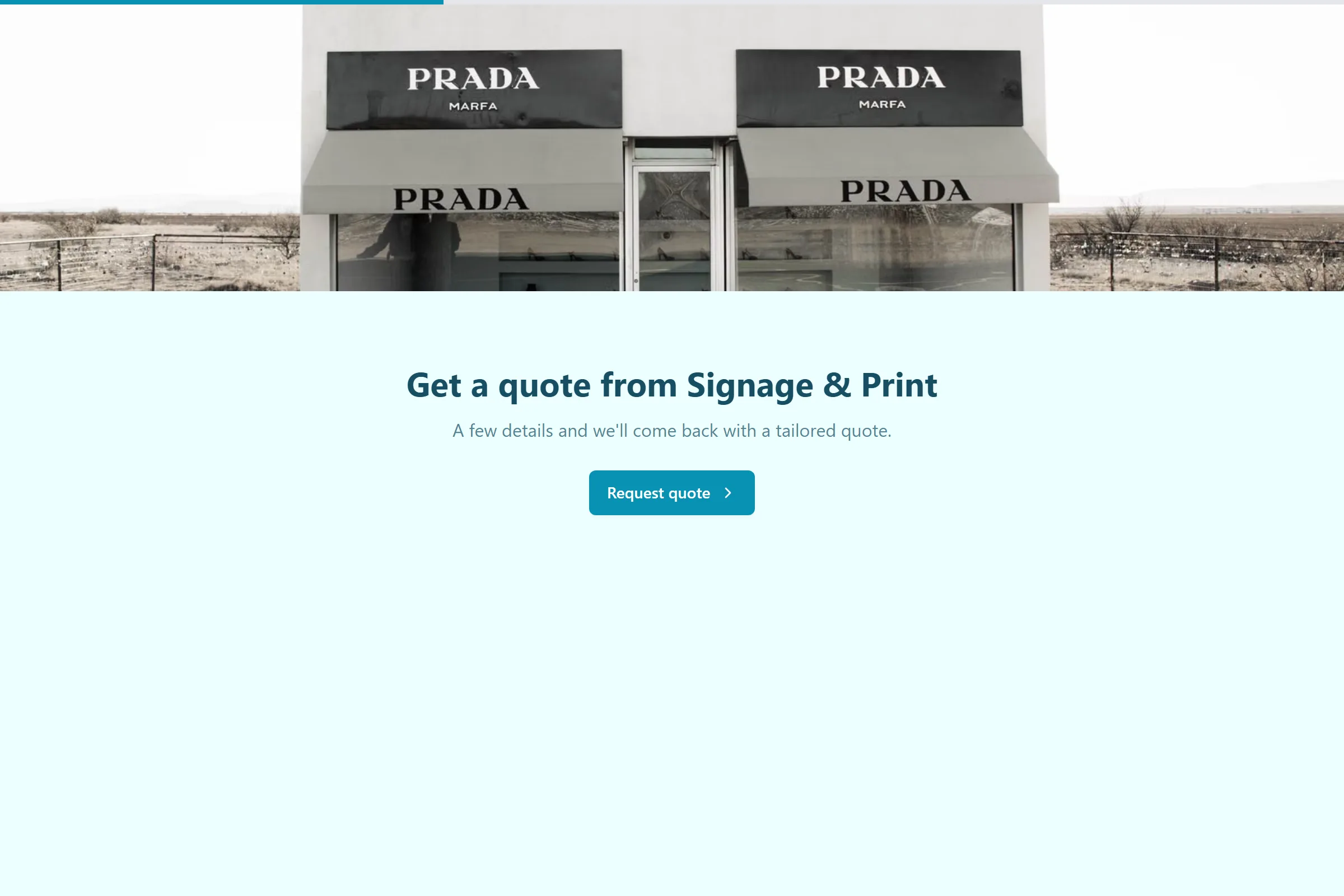 Signage & Print Site Survey Request template preview