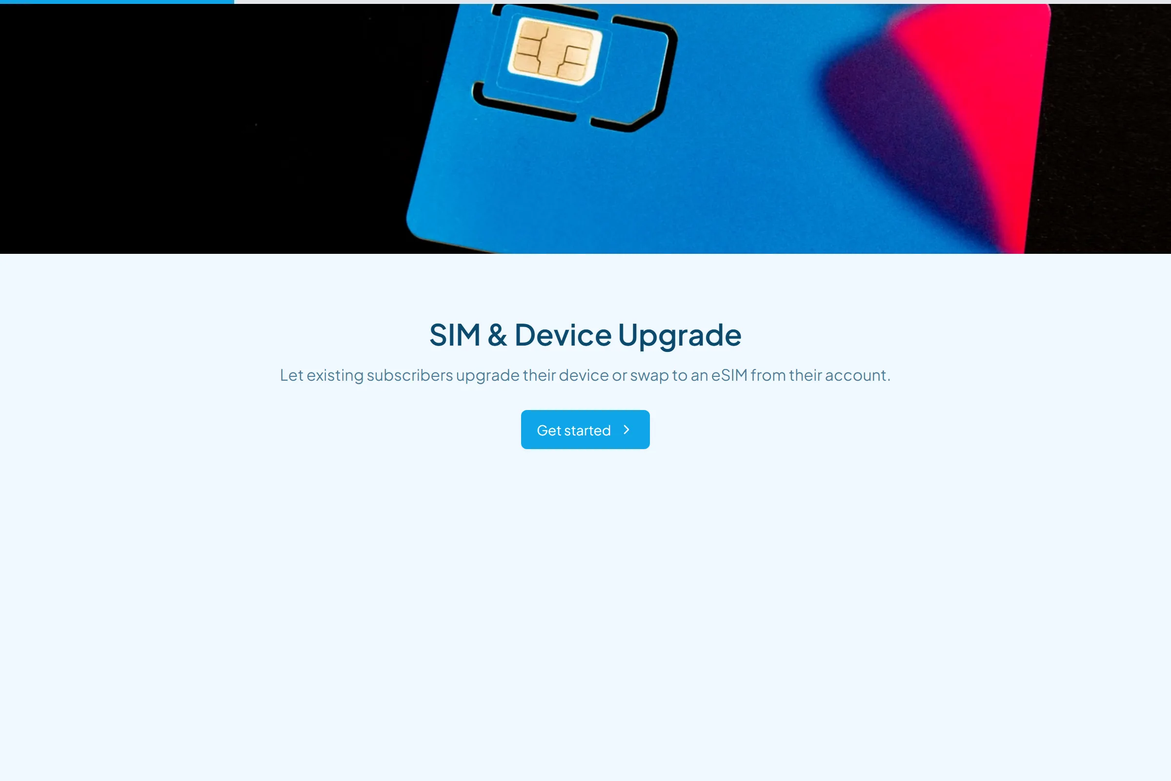SIM & Device Upgrade template preview
