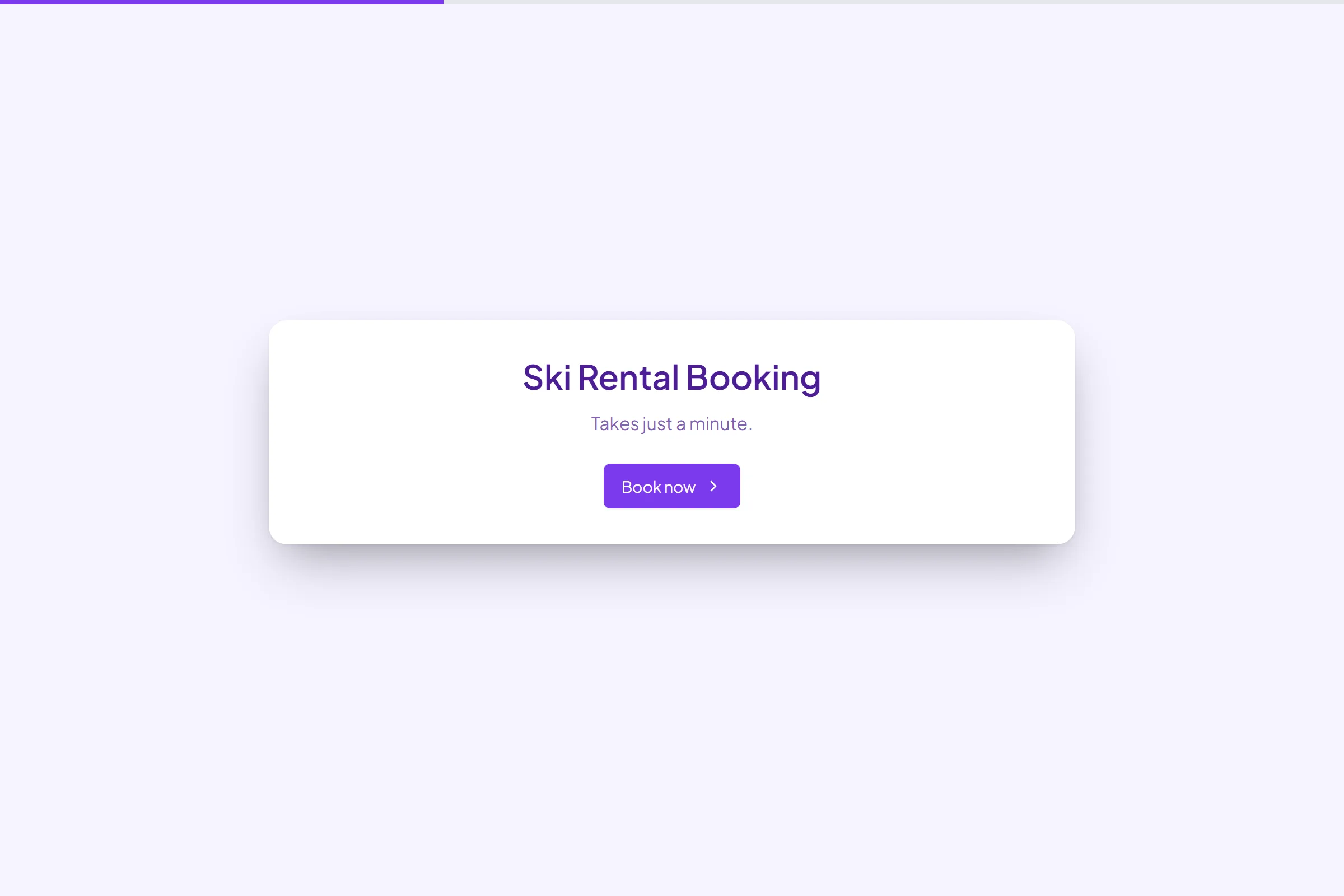 Ski Rental Booking template preview