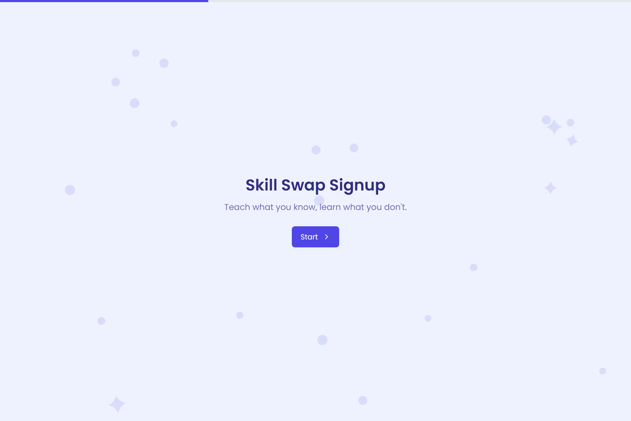 Skill Swap Signup template preview
