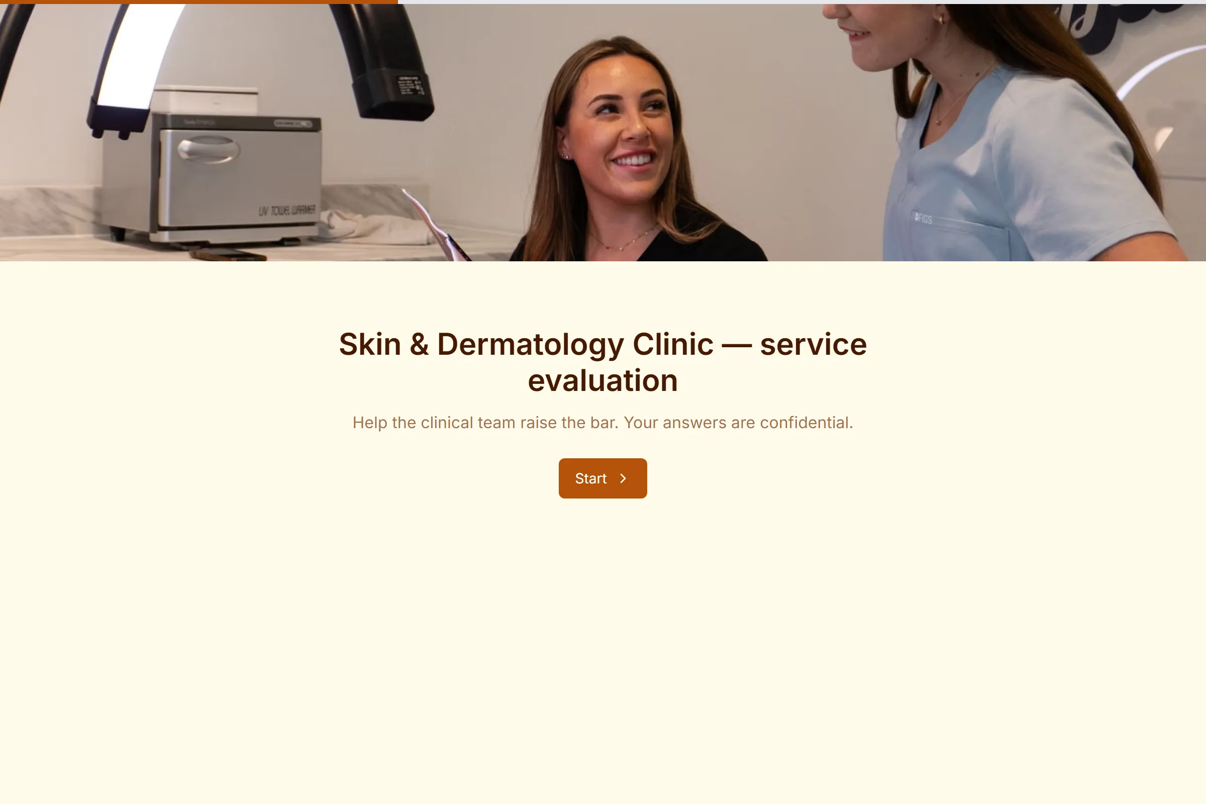 Skin & Dermatology Clinic Service Evaluation template preview