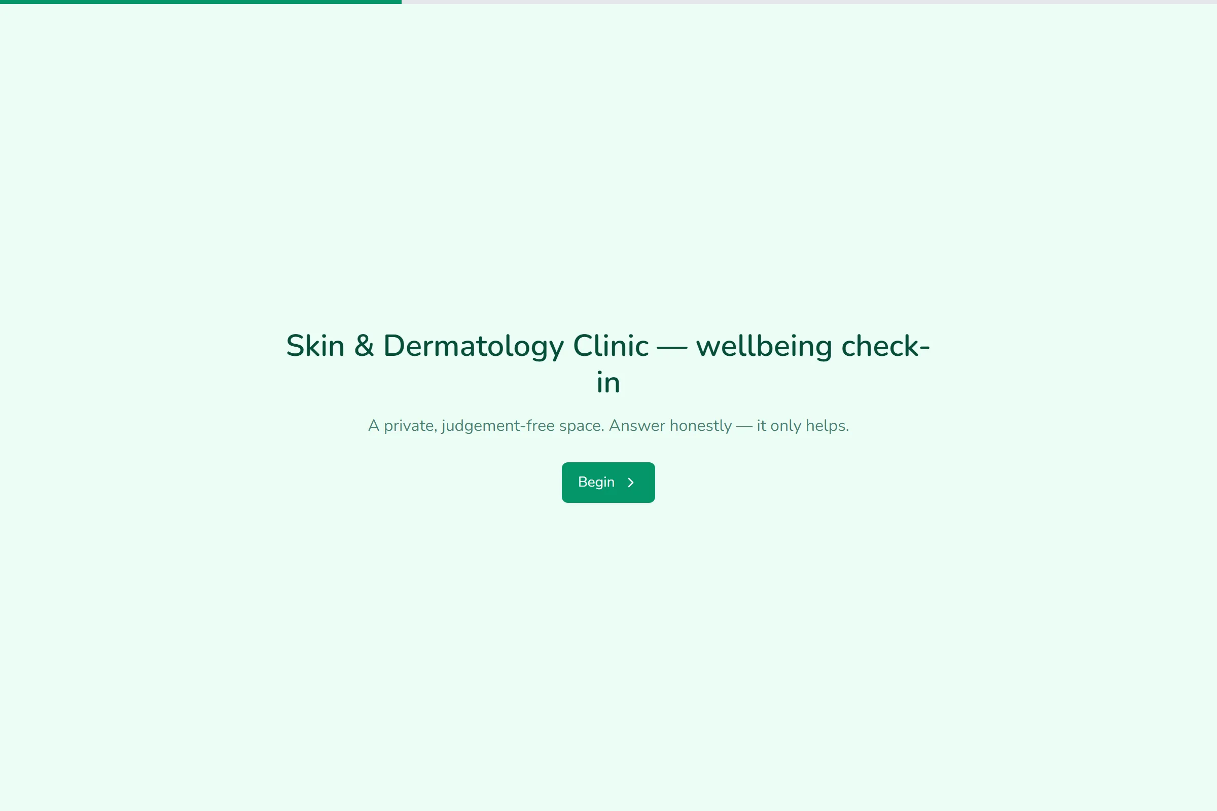 Skin & Dermatology Clinic Wellbeing Check-in template preview