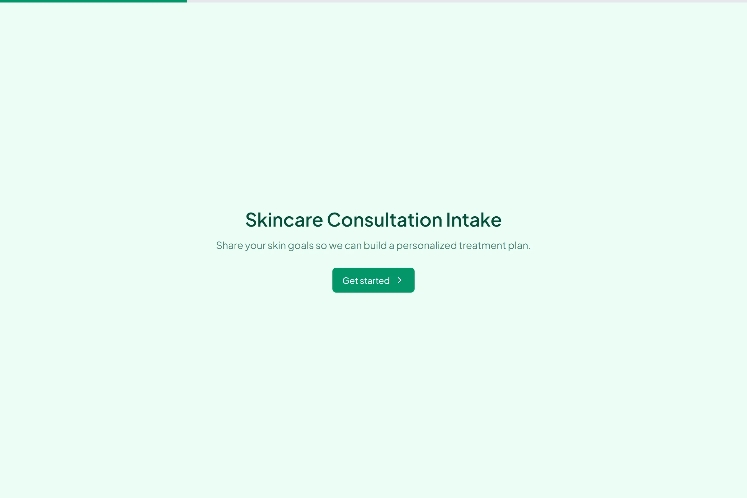 Skincare Consultation Intake template preview