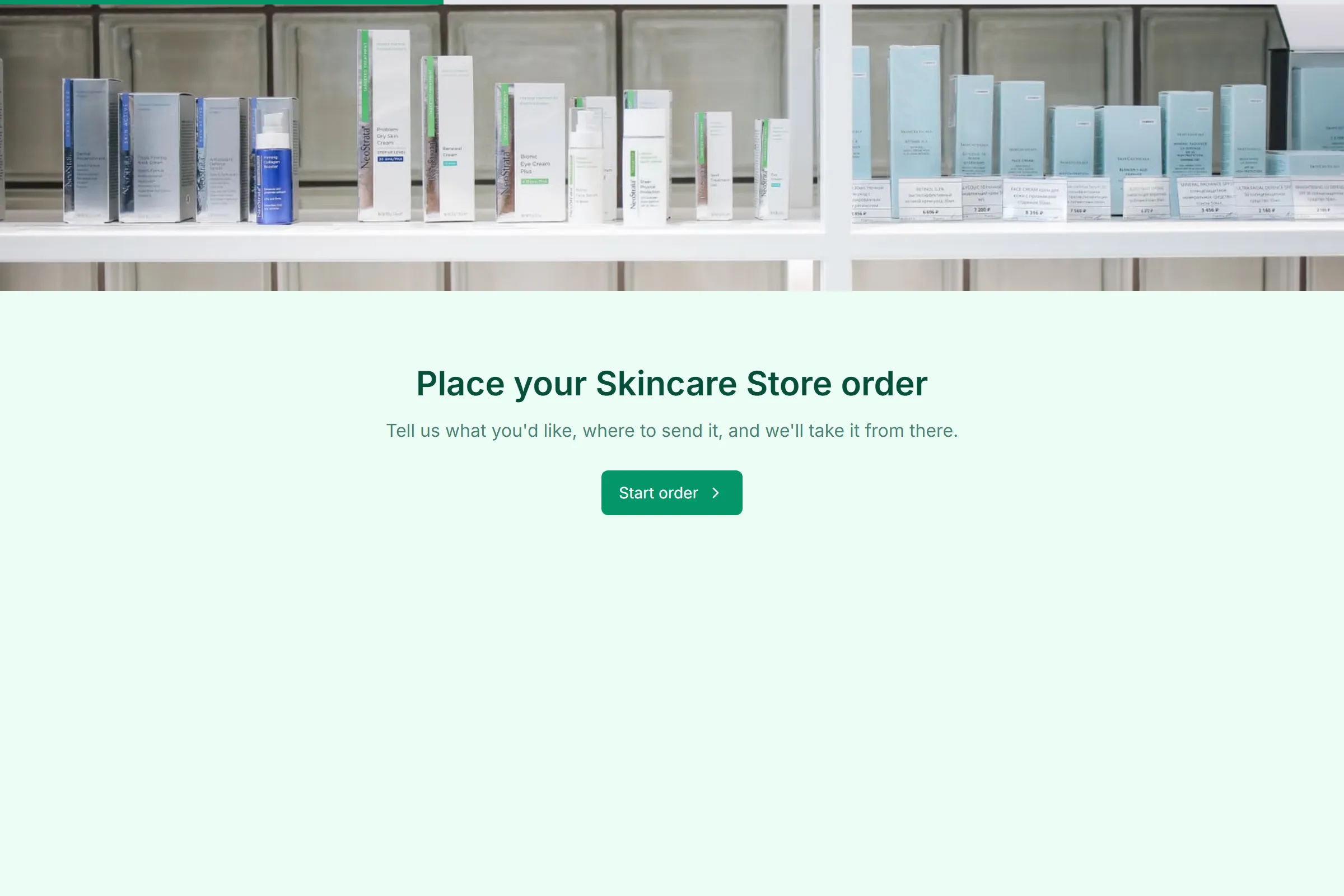 Skincare Store template preview