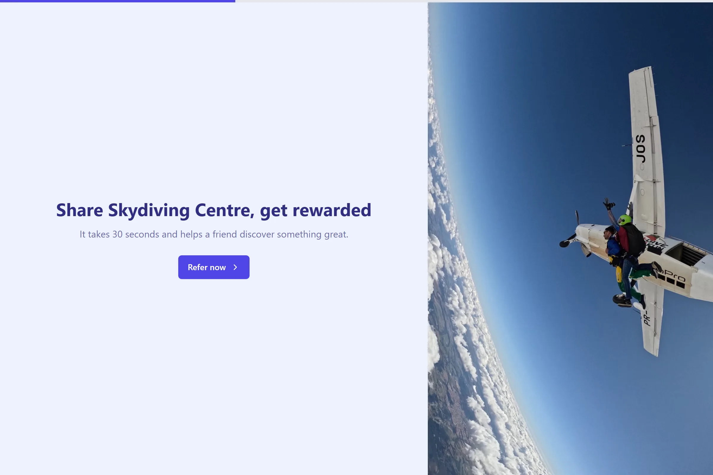 Skydiving Centre Referral Form template preview