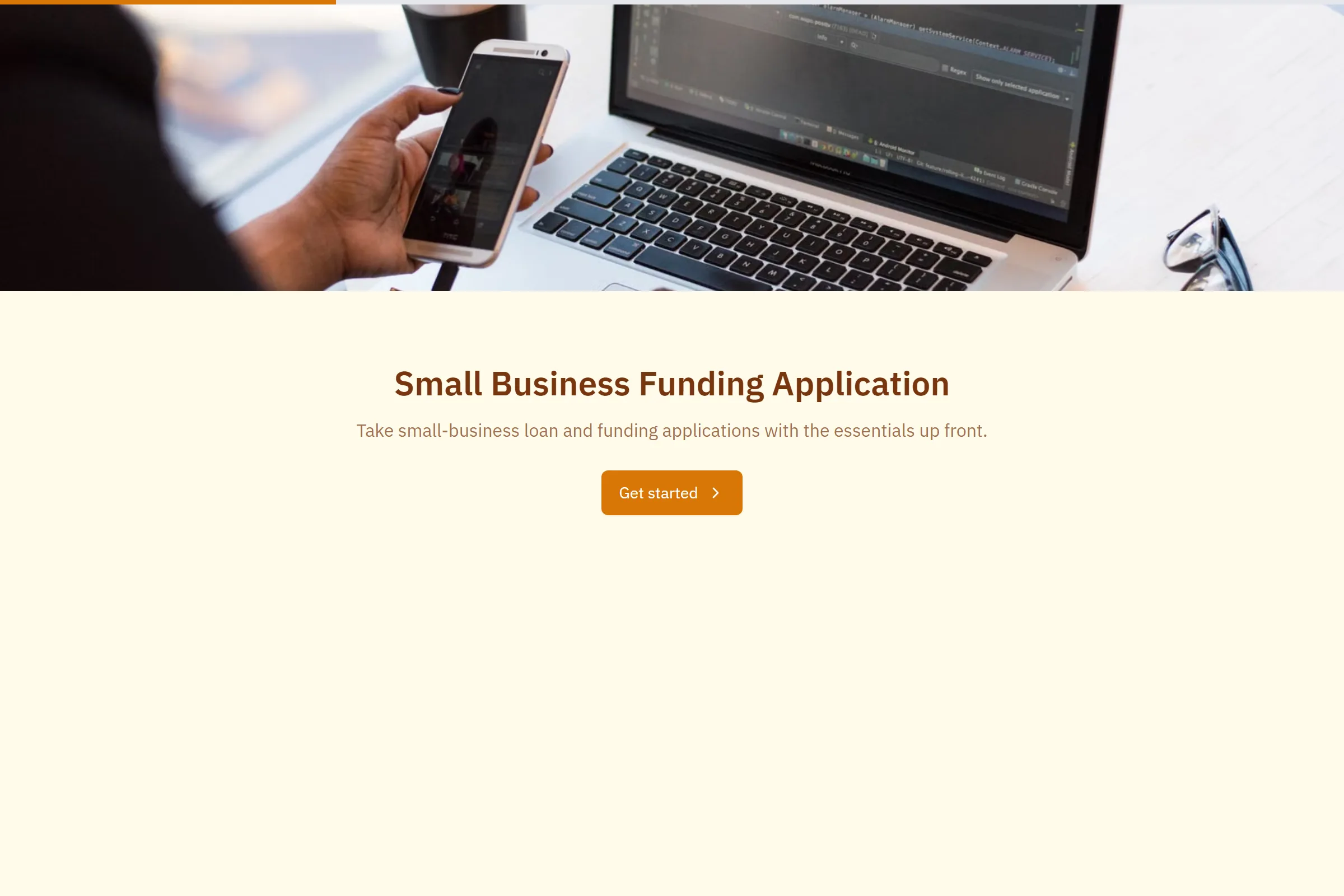 Small Business Funding Application template preview