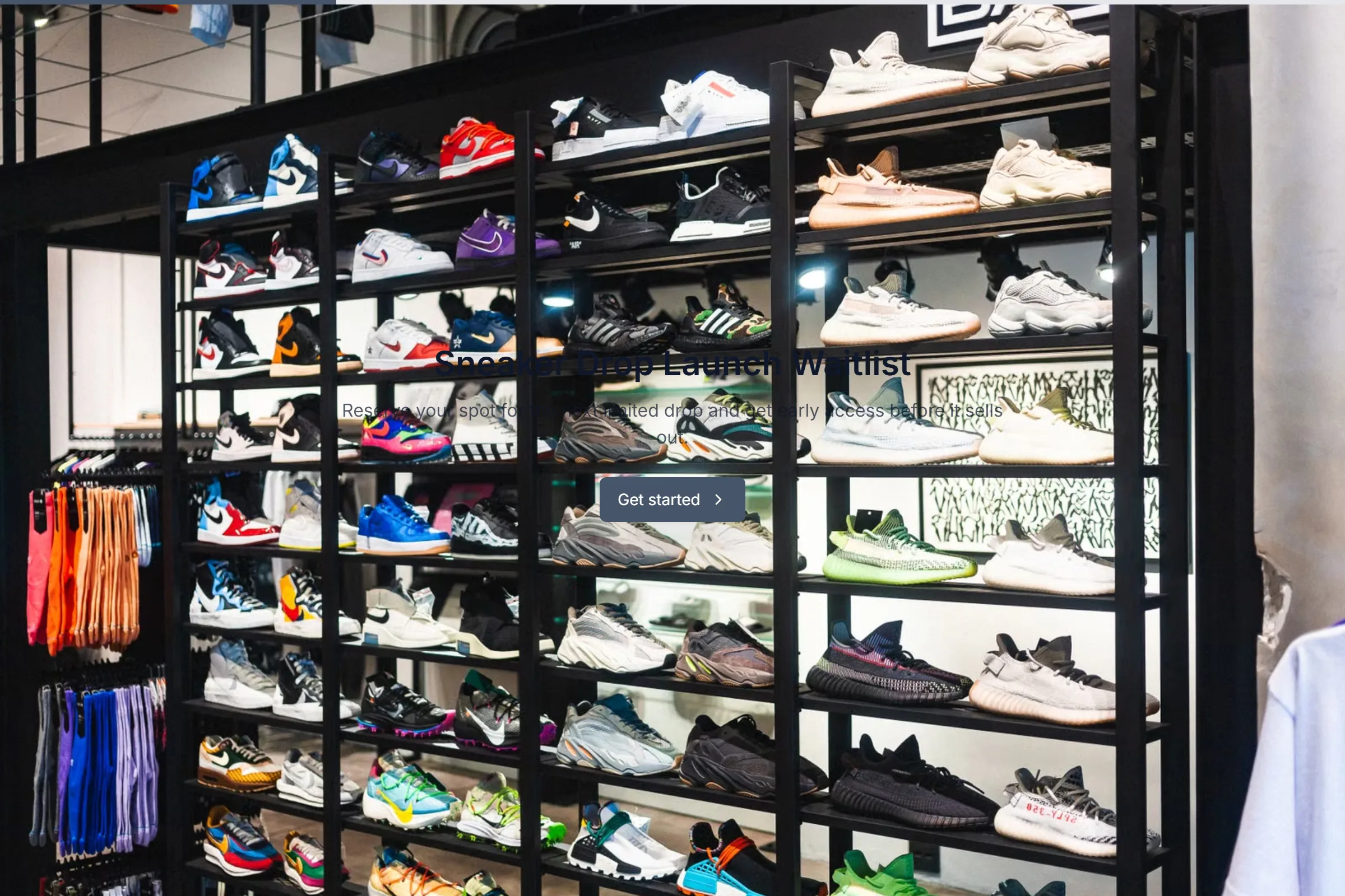 Sneaker Drop Launch Waitlist template preview