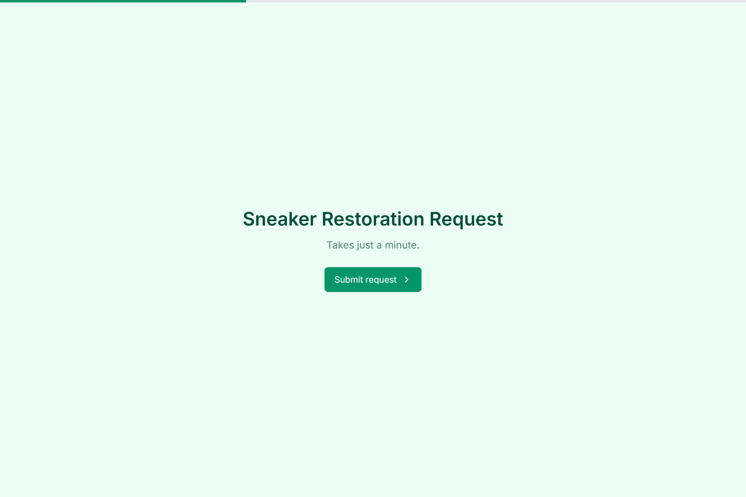 Sneaker Restoration Request template preview