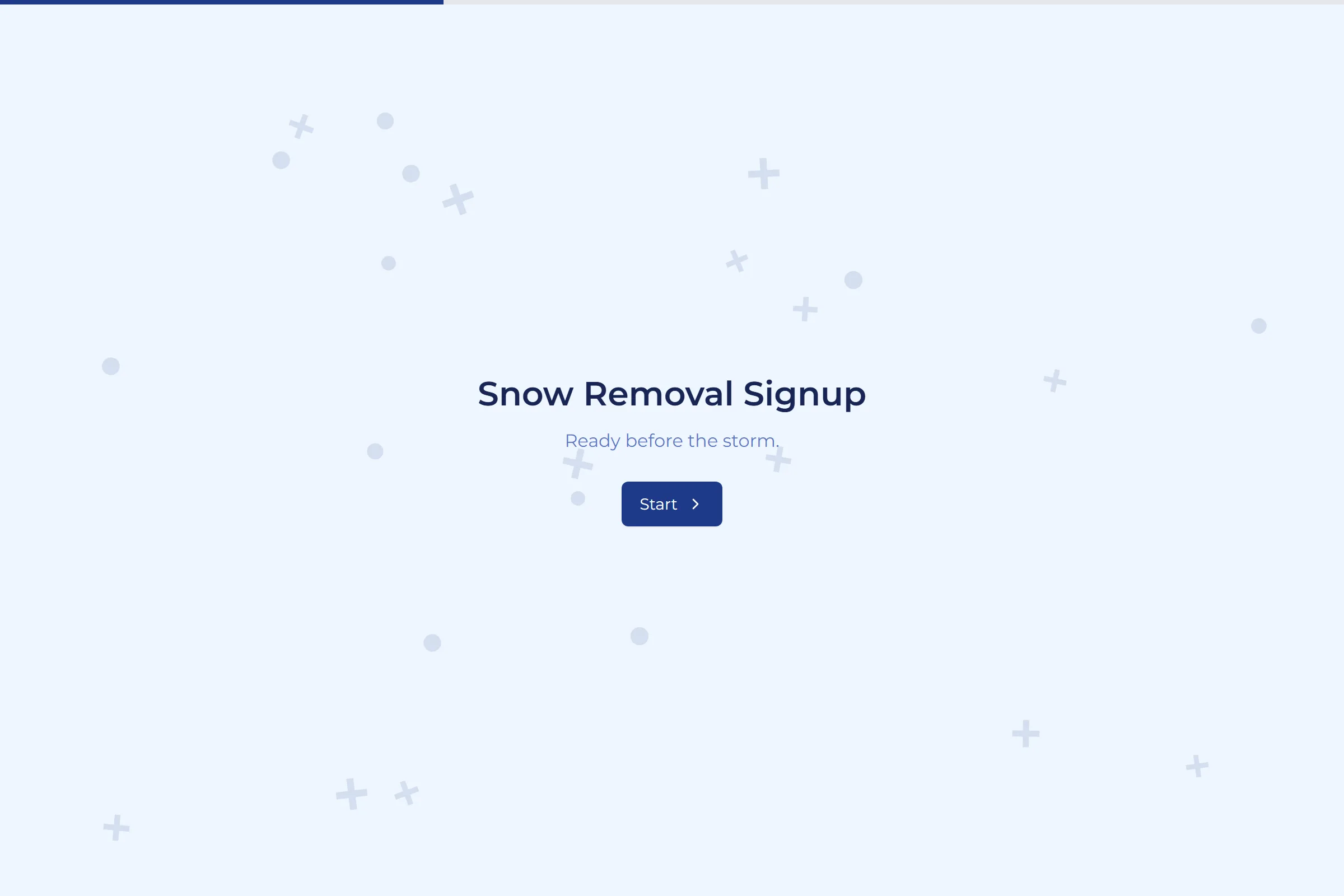 Snow Removal Signup template preview