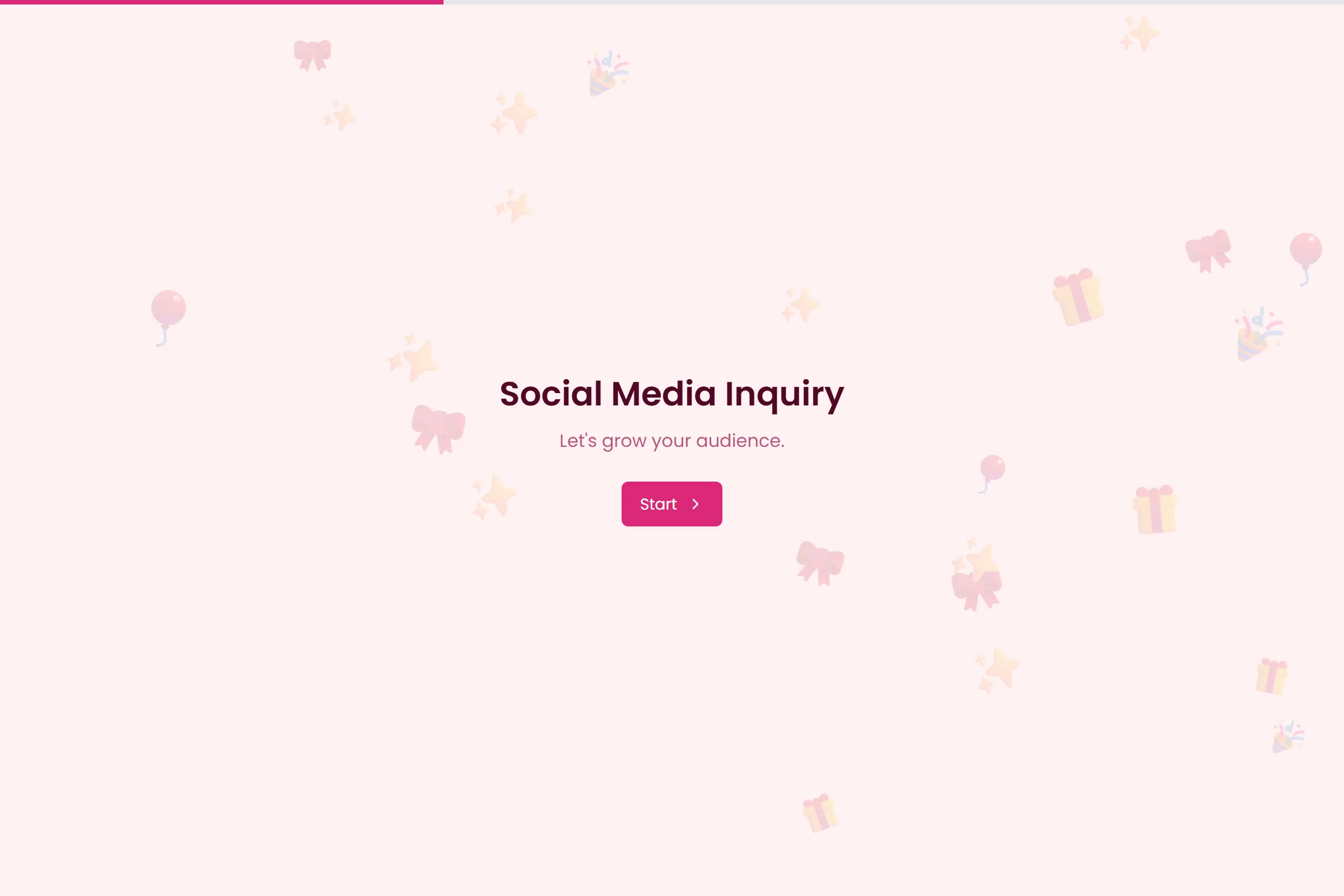 Social Media Inquiry template preview