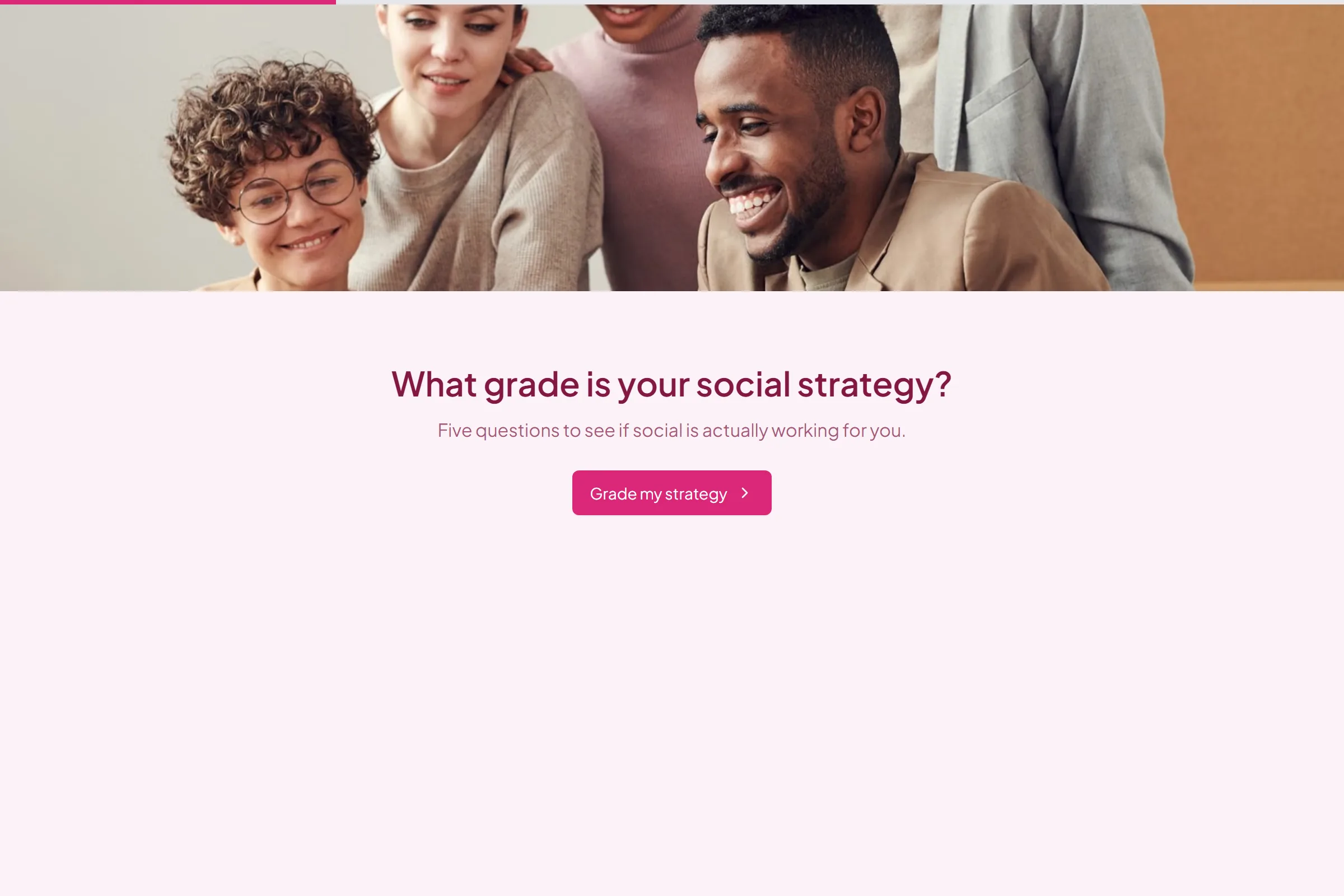 Social Media Strategy Grader template preview