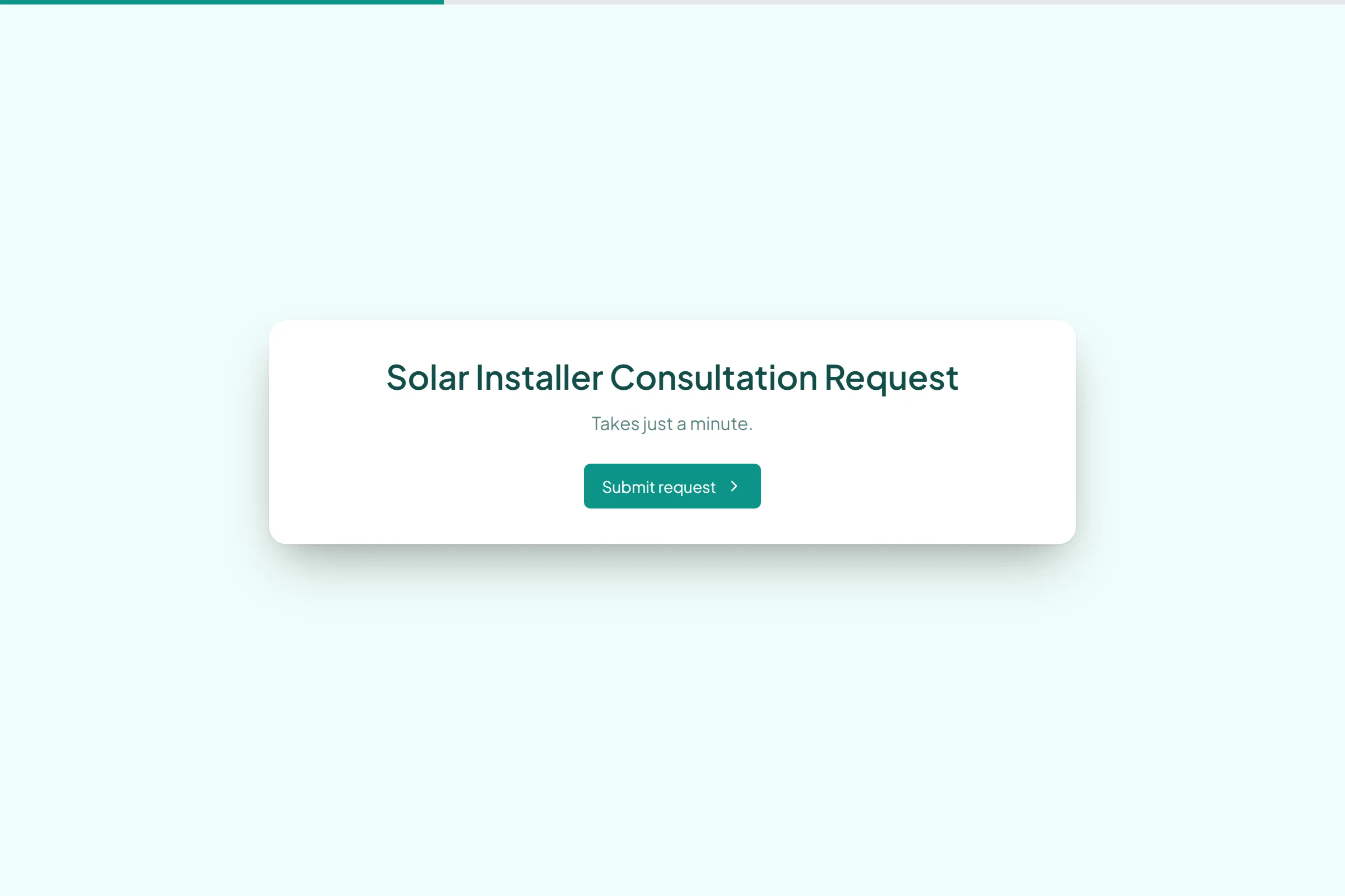 Solar Installer Consultation Request template preview