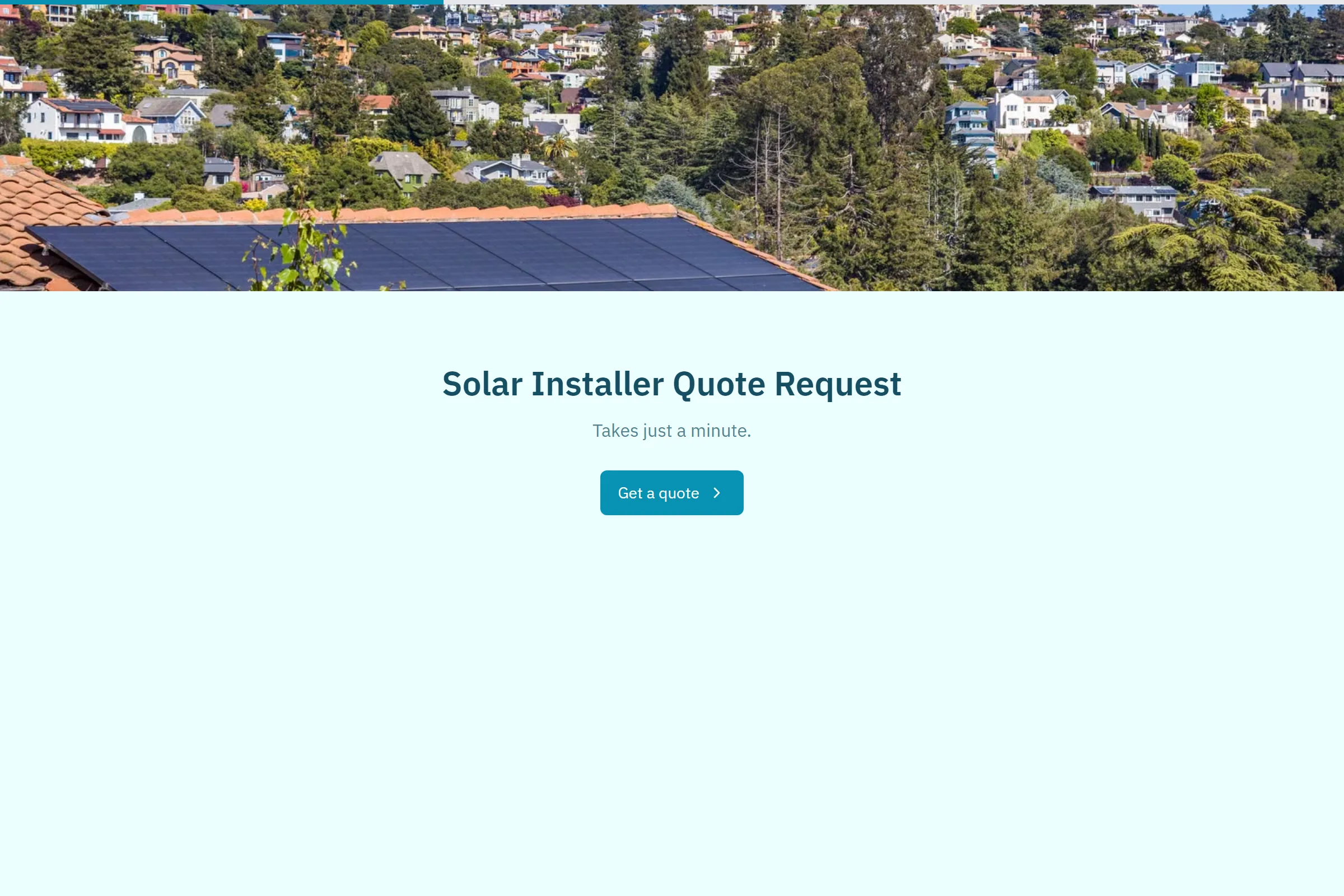 Solar Installer Quote Request template preview