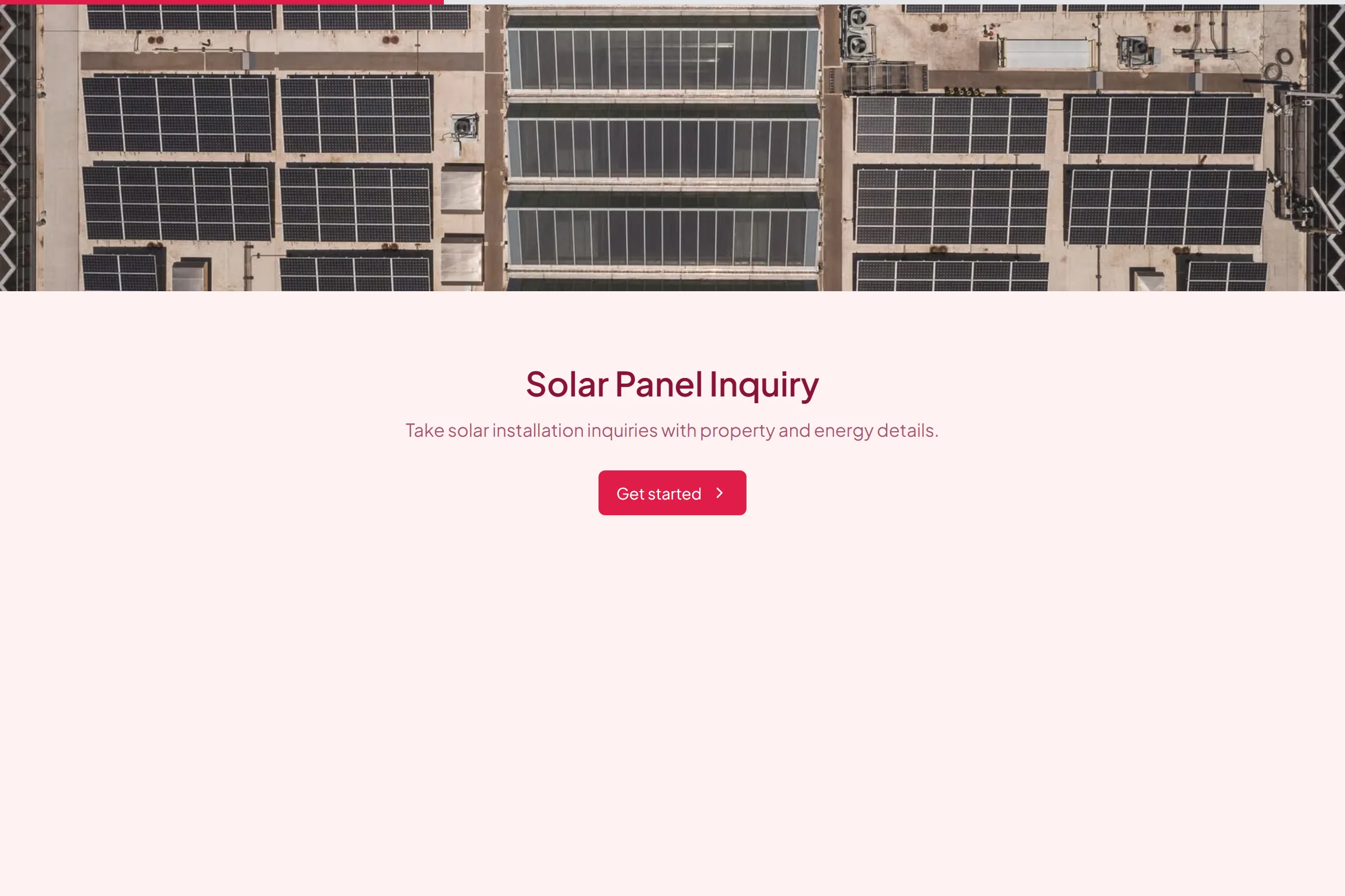 Solar Panel Inquiry template preview