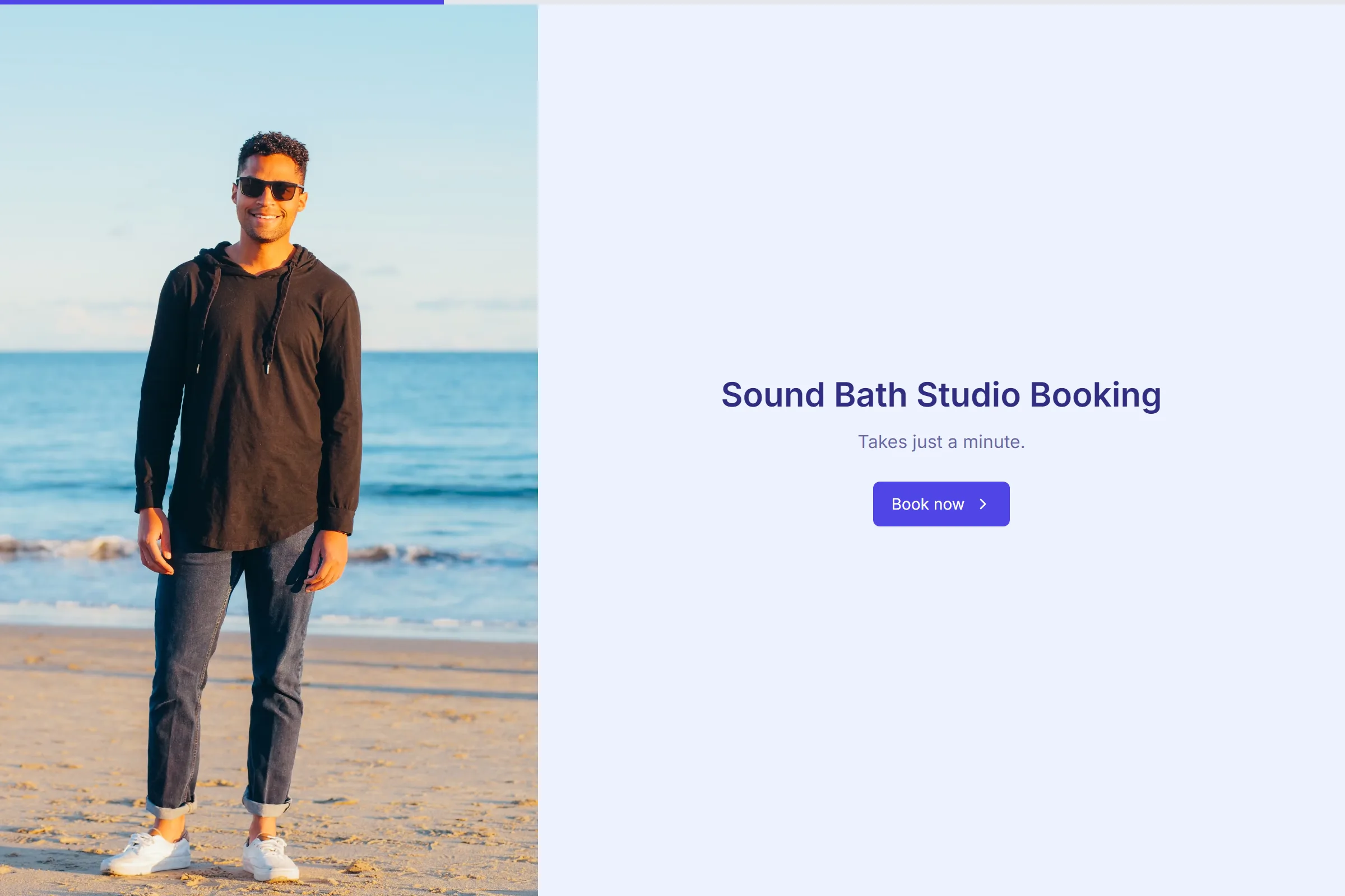 Sound Bath Studio Booking template preview