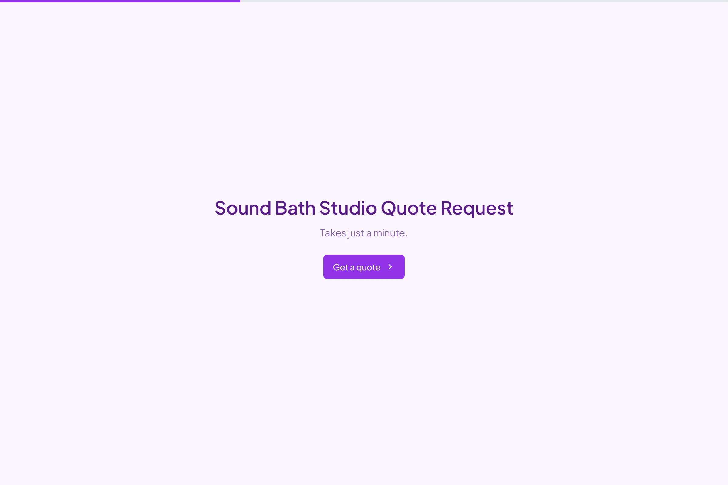 Sound Bath Studio Quote Request template preview
