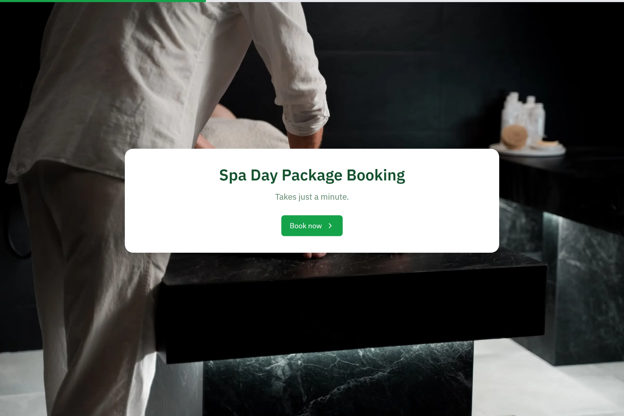 Spa Day Package Booking template preview