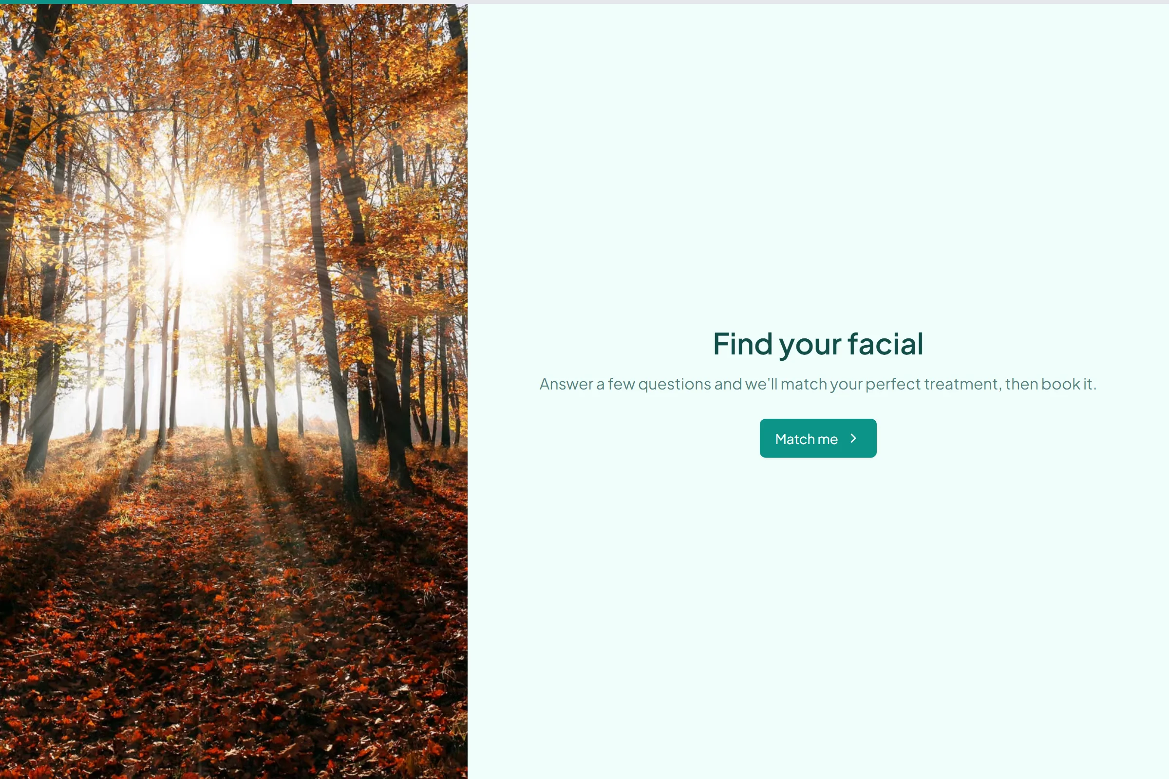 Spa Treatment Matcher & Booking template preview