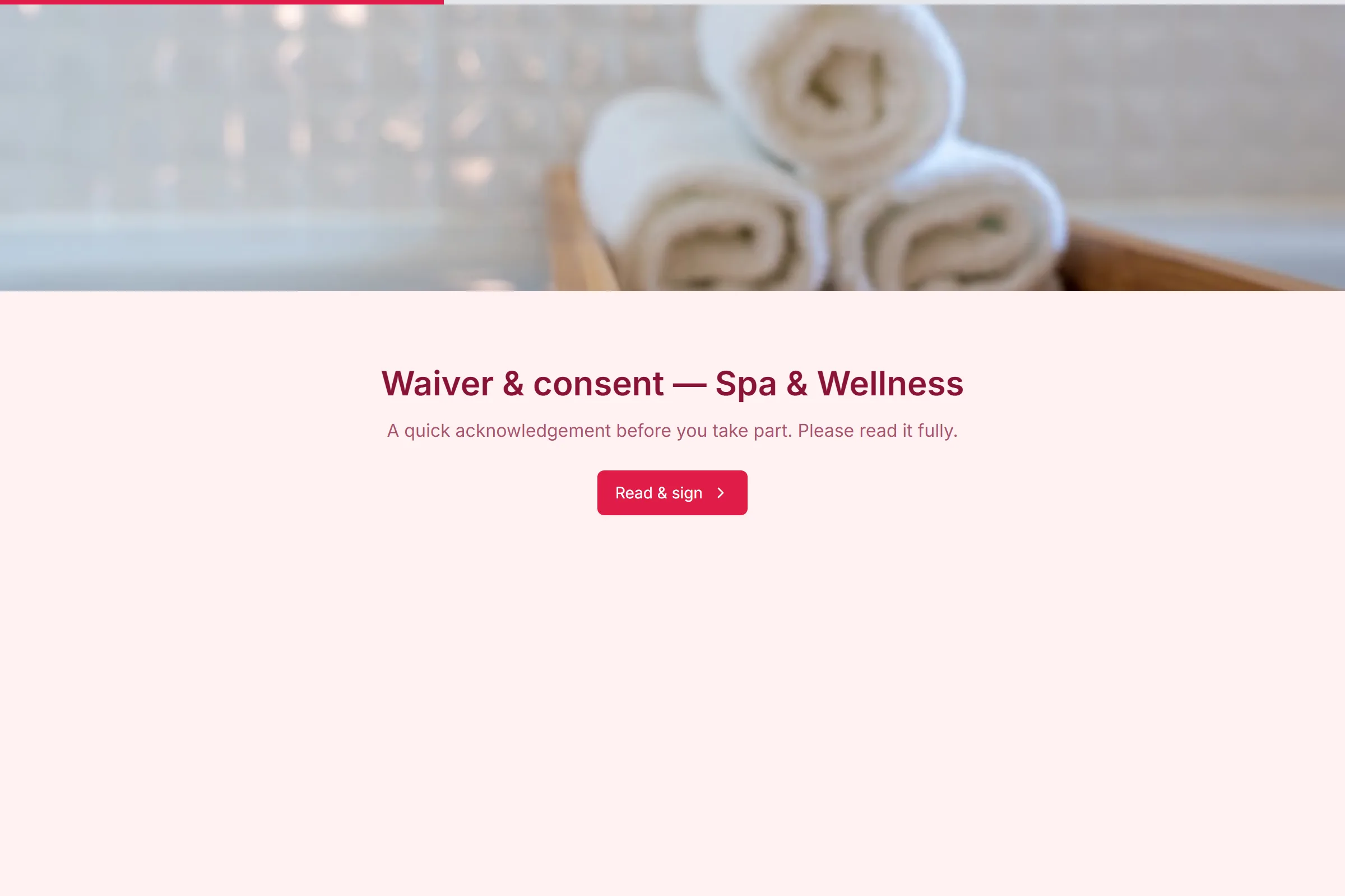 Spa & Wellness Liability Waiver & Consent template preview