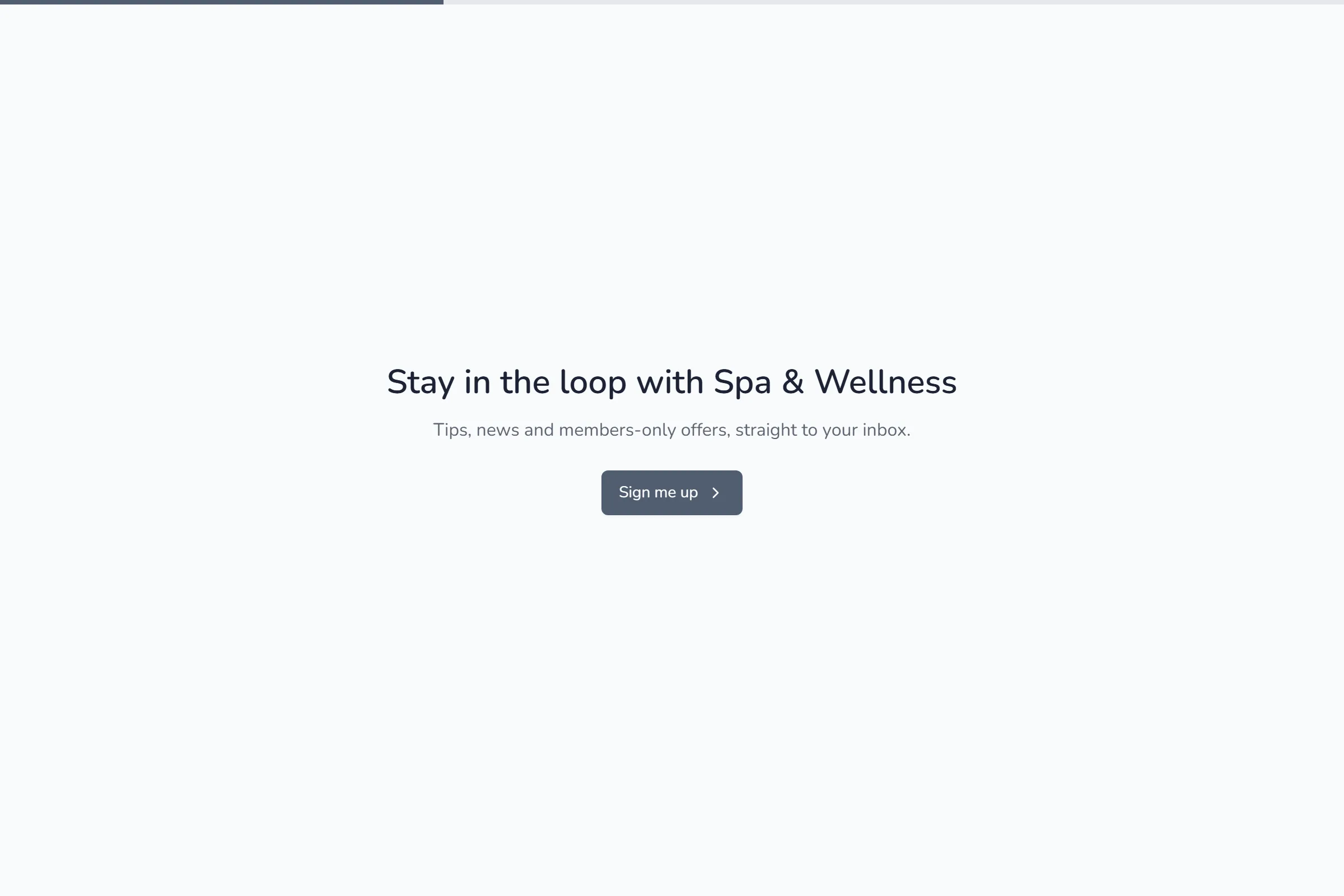 Spa & Wellness Newsletter & Updates Signup template preview
