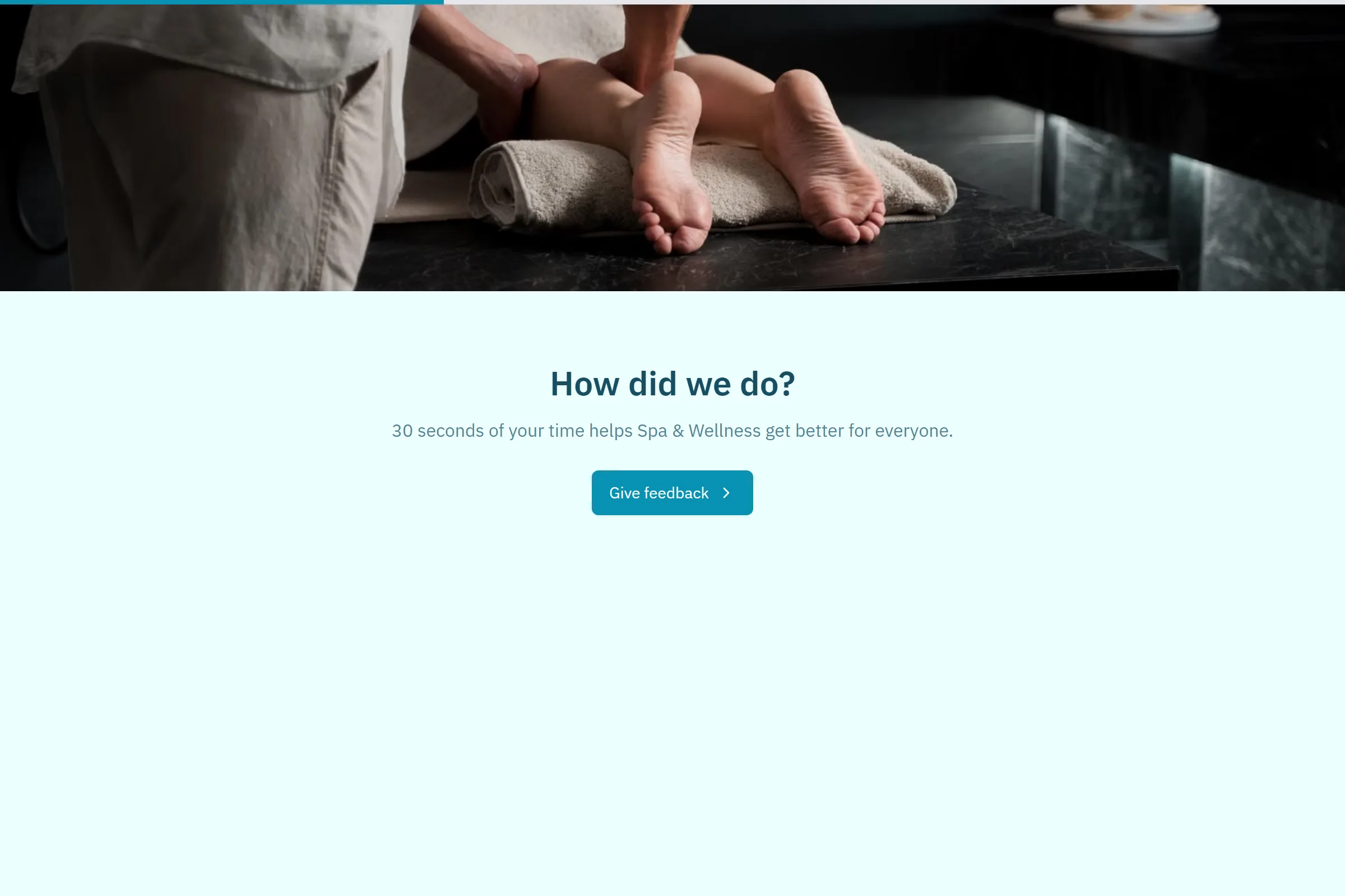 Spa & Wellness Quick Feedback template preview