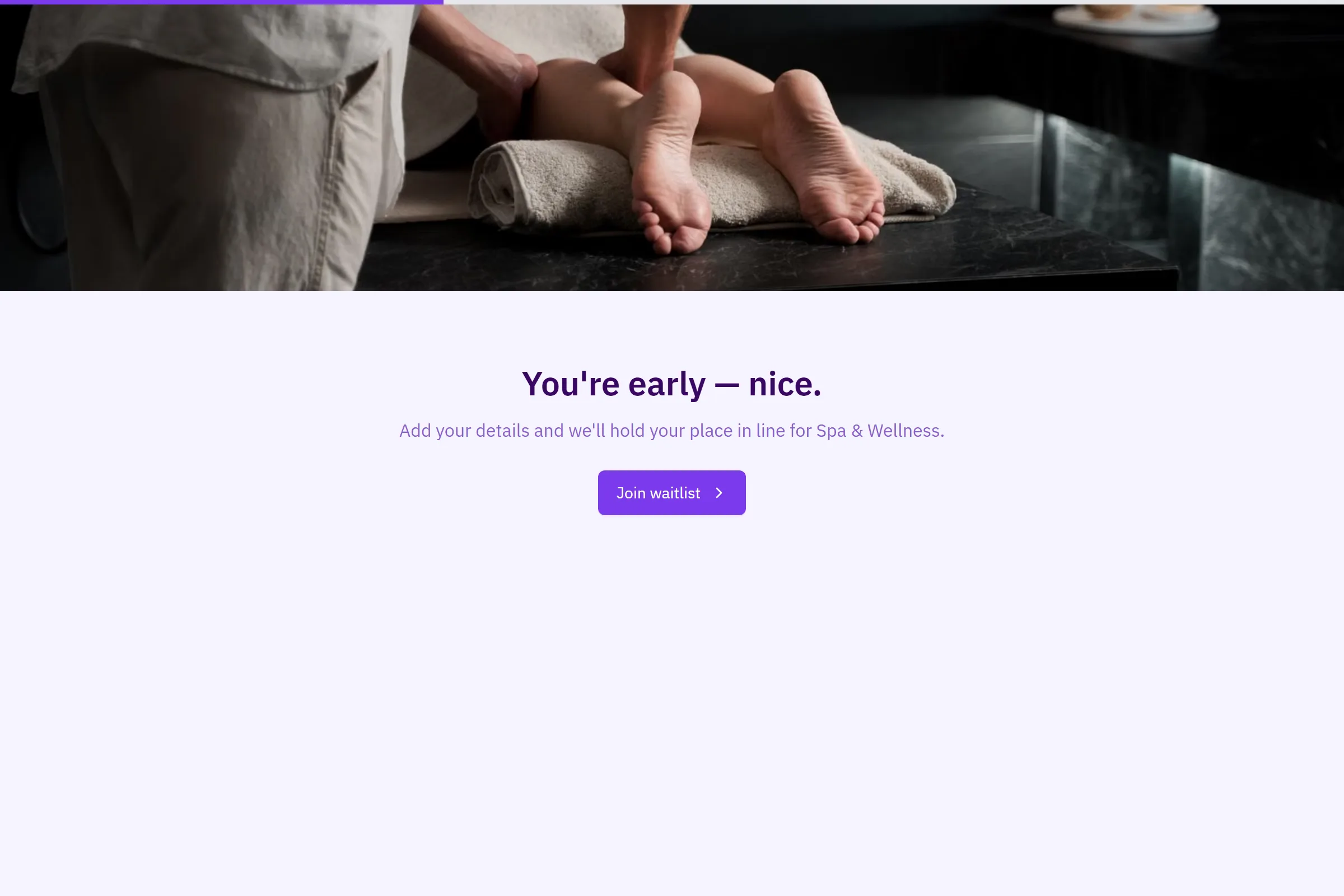 Spa & Wellness Waitlist template preview