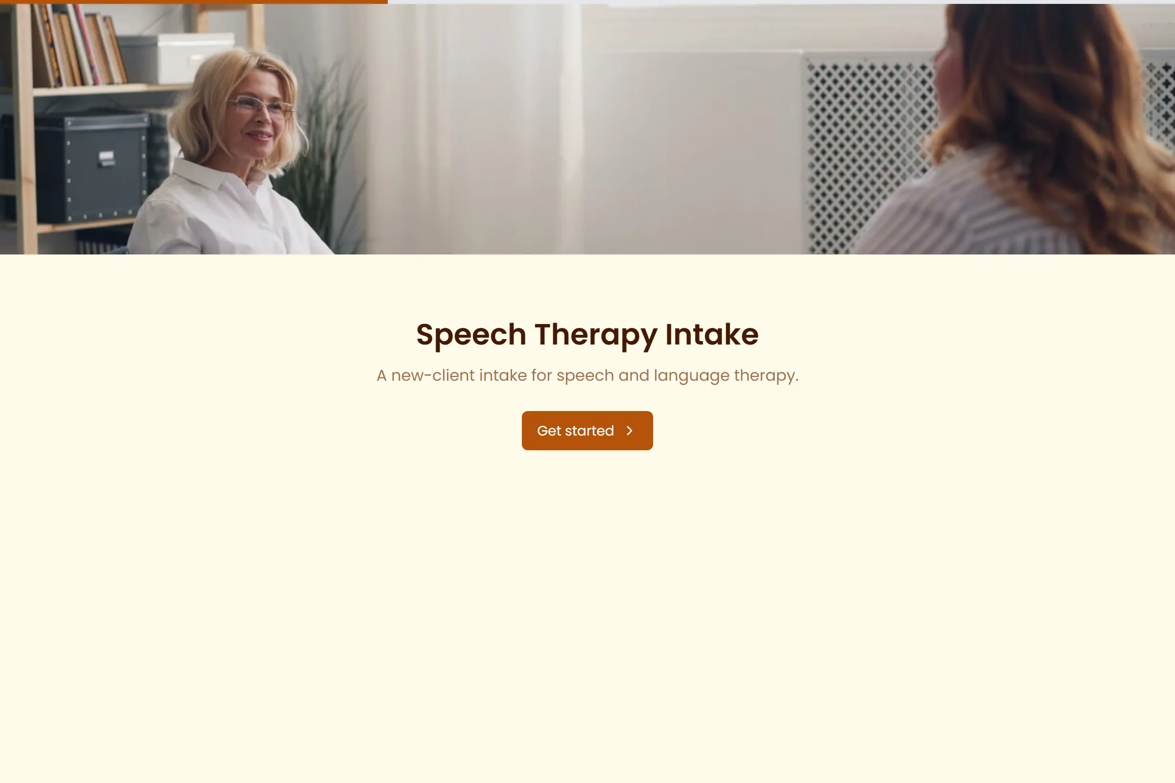 Speech Therapy Intake template preview