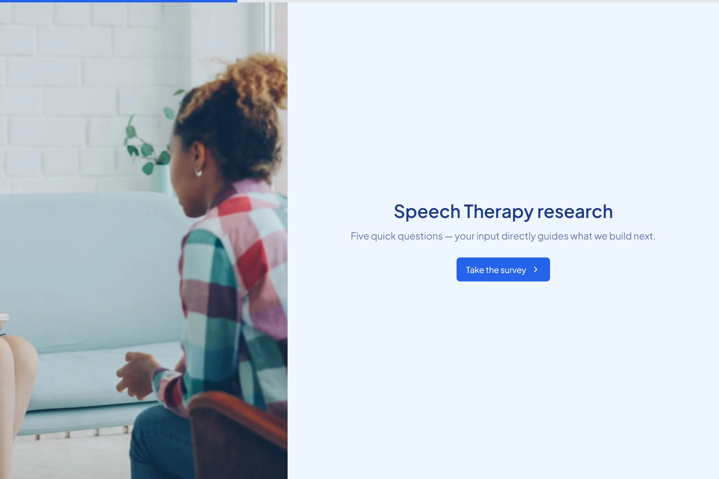 Speech Therapy Market Research Survey template preview
