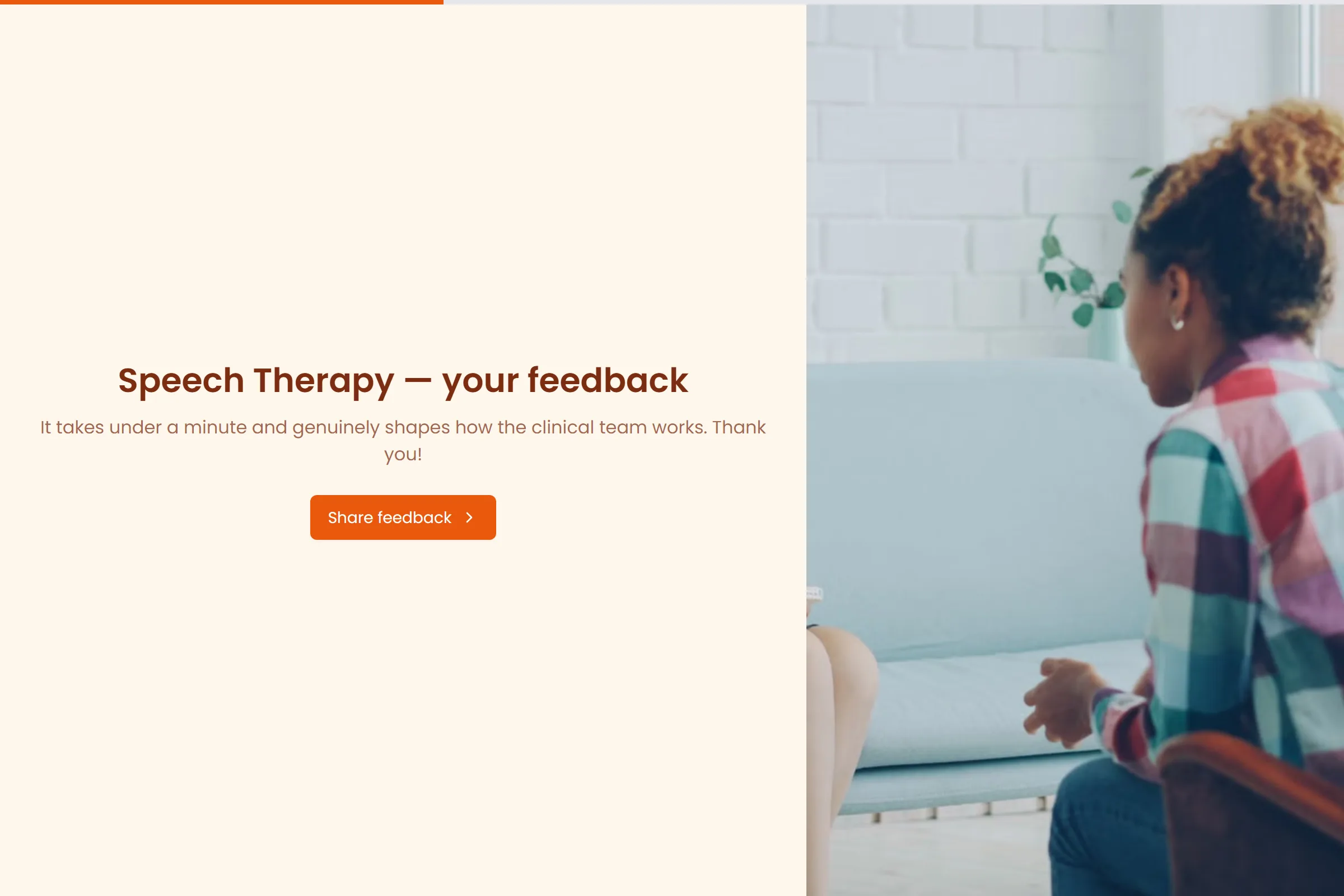 Speech Therapy Satisfaction Survey template preview