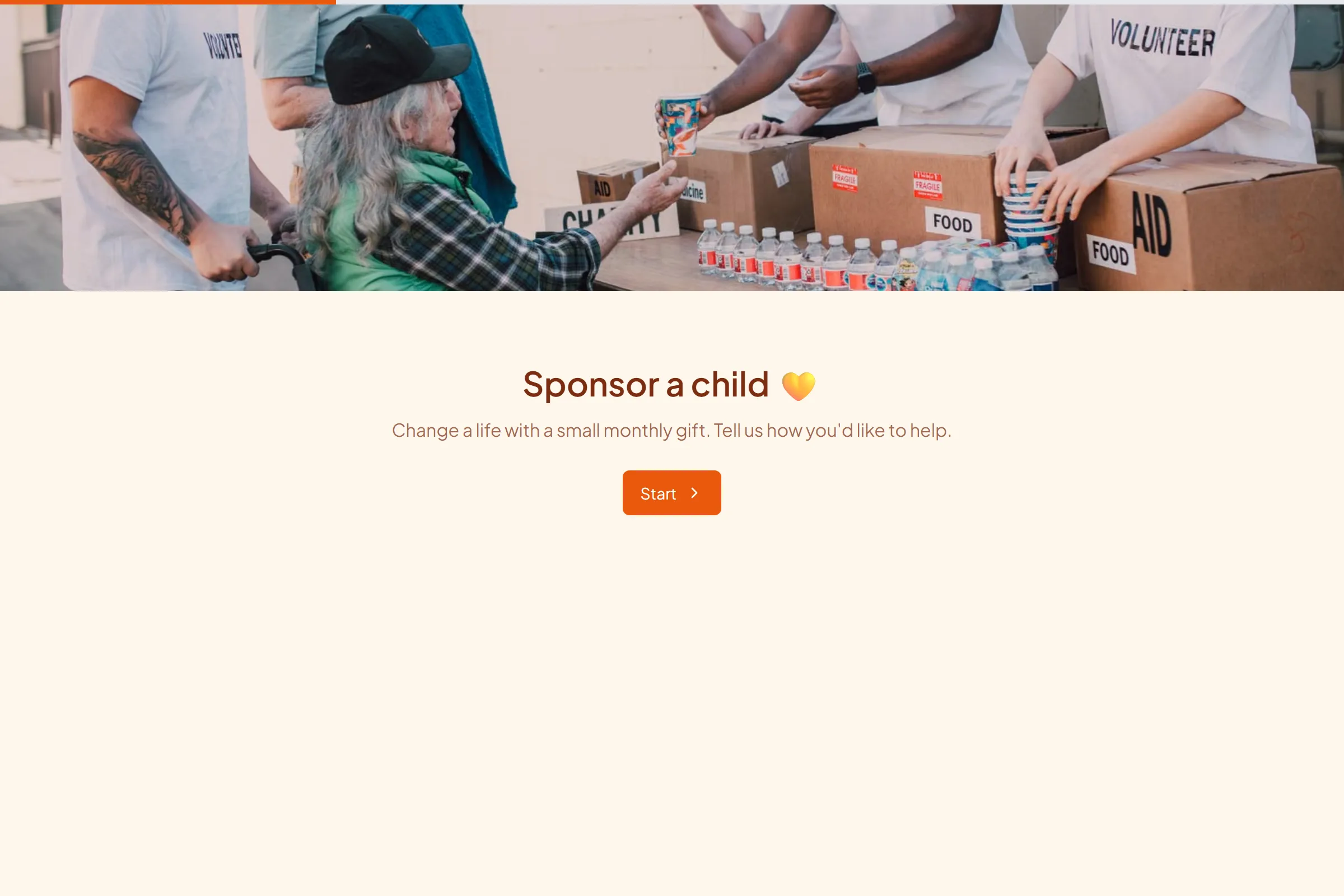 Sponsor a Child template preview