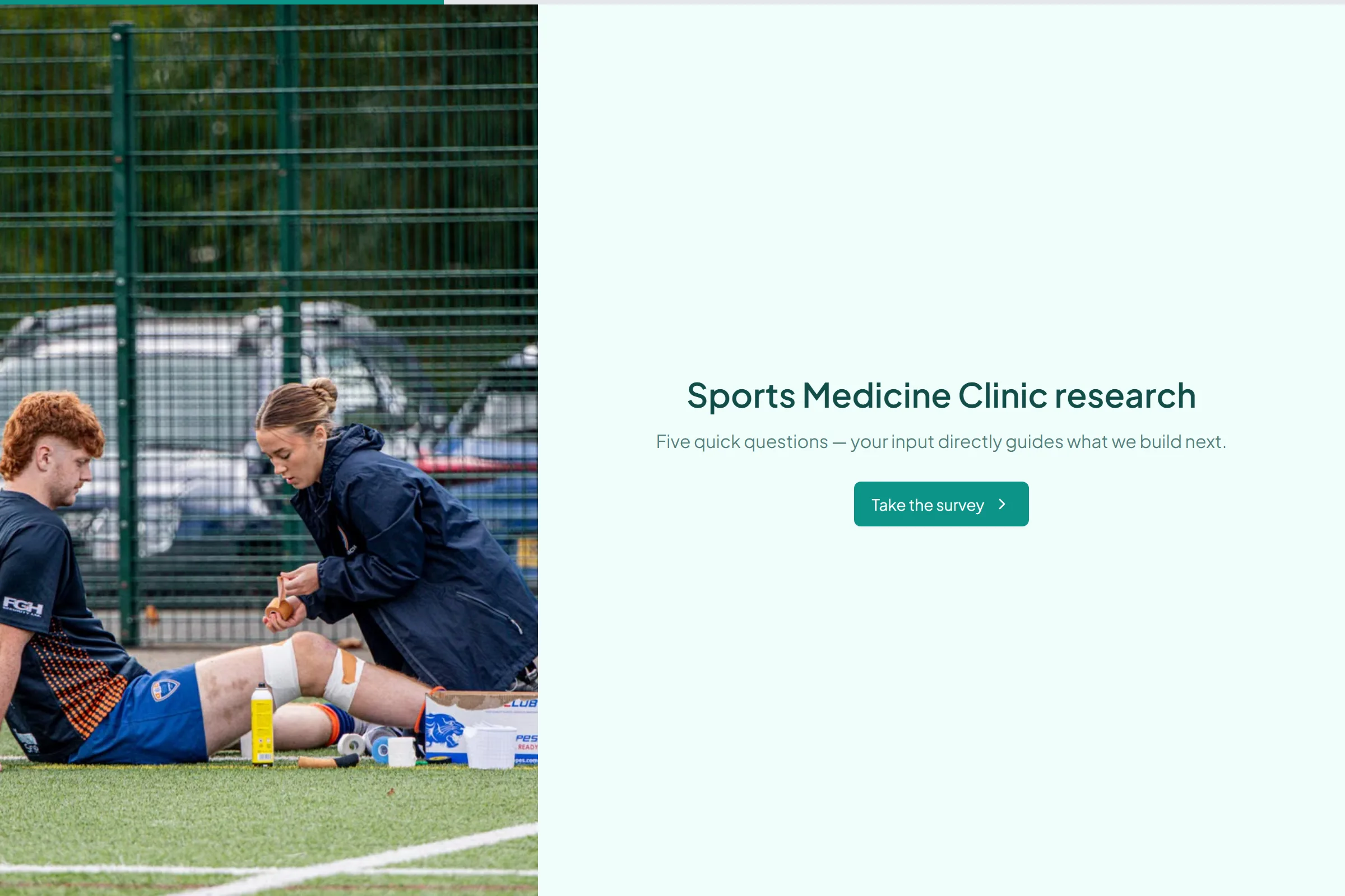 Sports Medicine Clinic Market Research Survey template preview