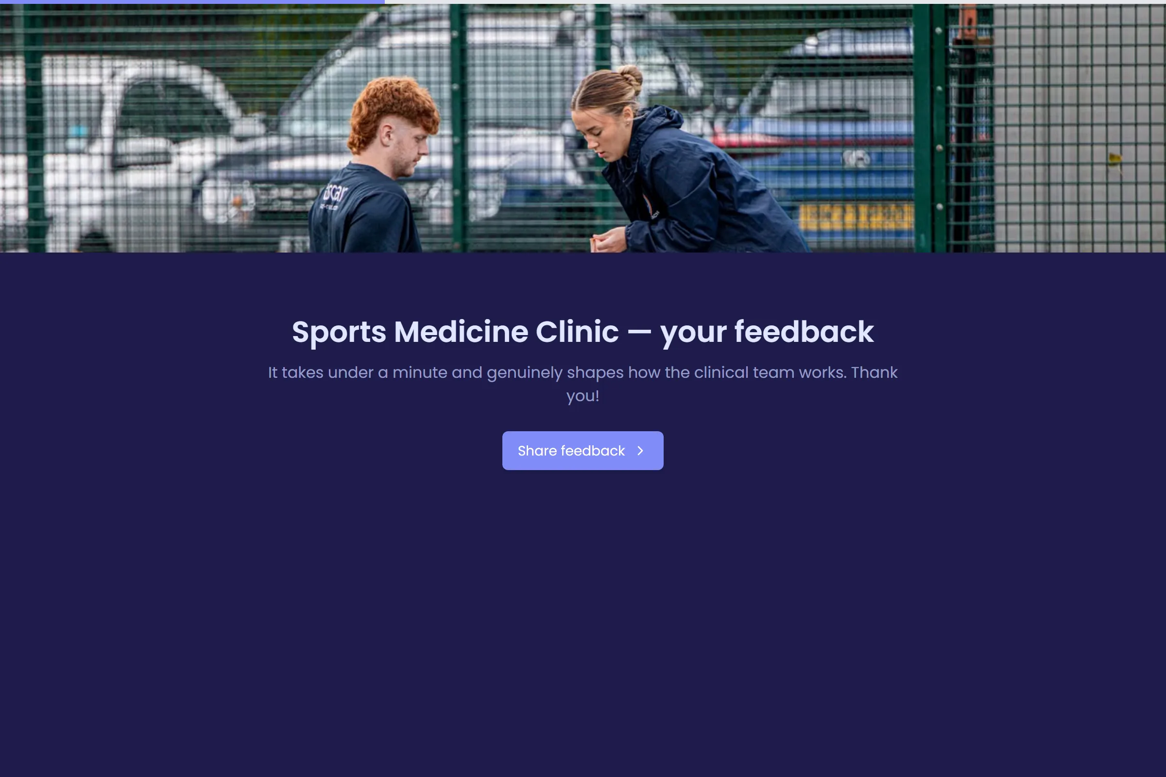 Sports Medicine Clinic Satisfaction Survey template preview