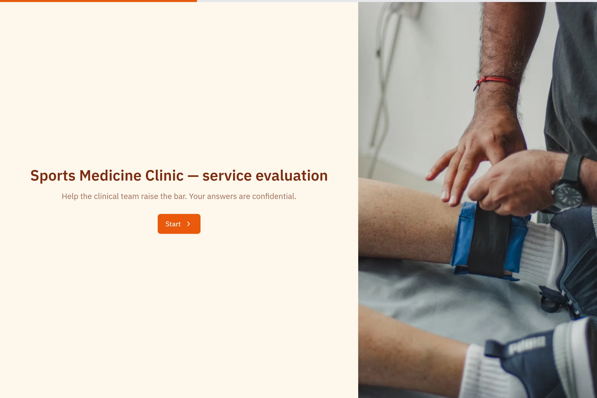 Sports Medicine Clinic Service Evaluation template preview