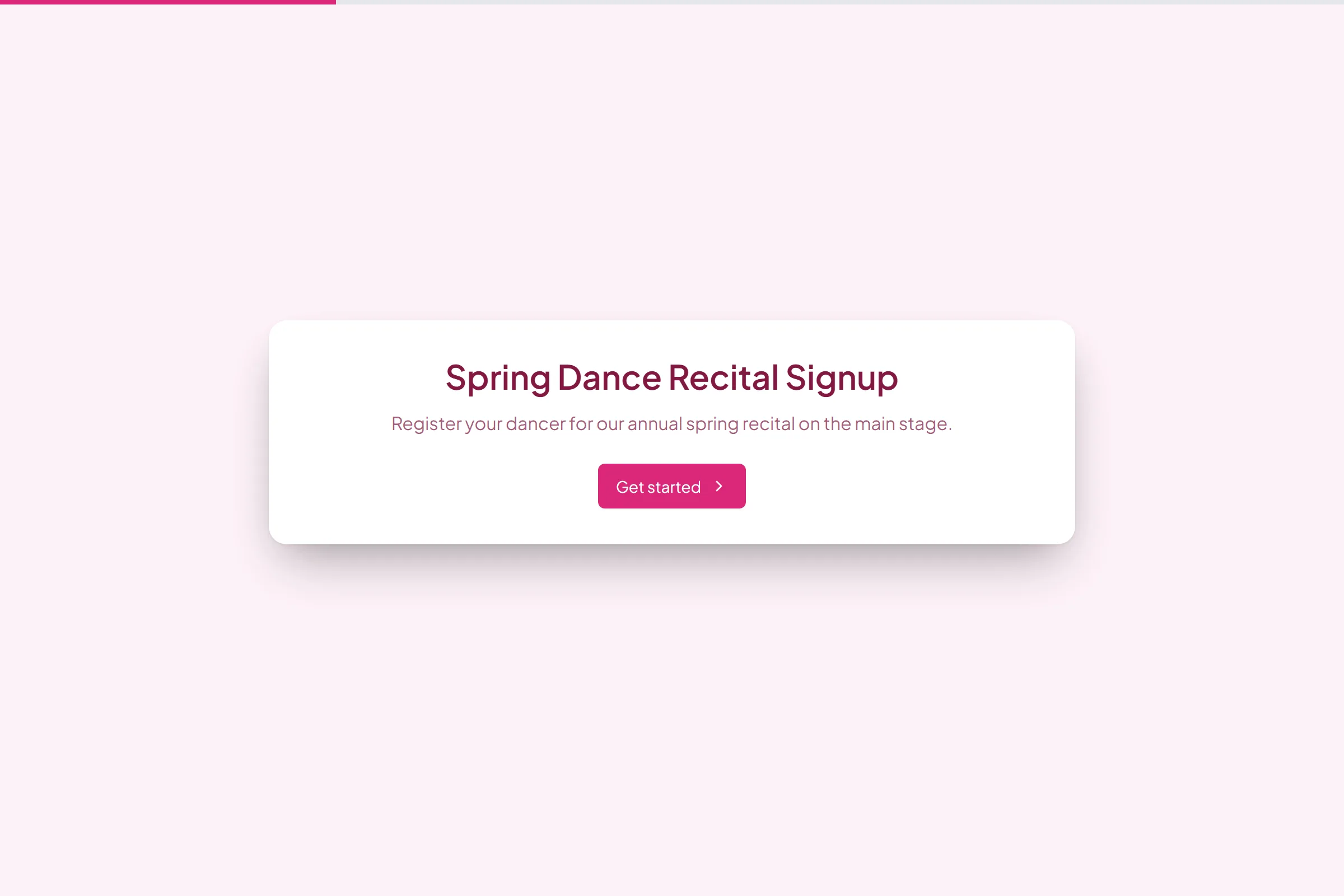 Spring Dance Recital Signup template preview