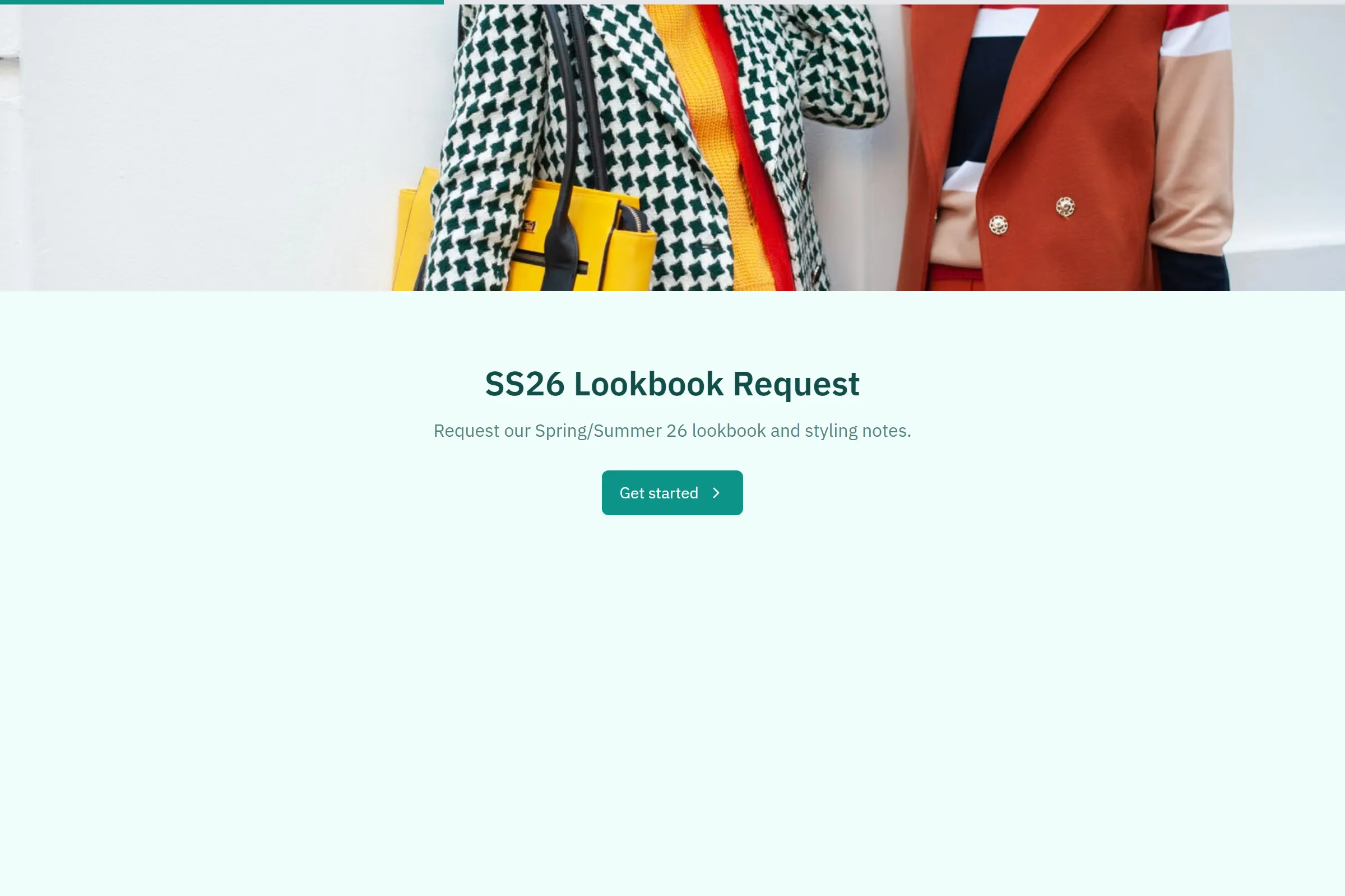 SS26 Lookbook Request template preview